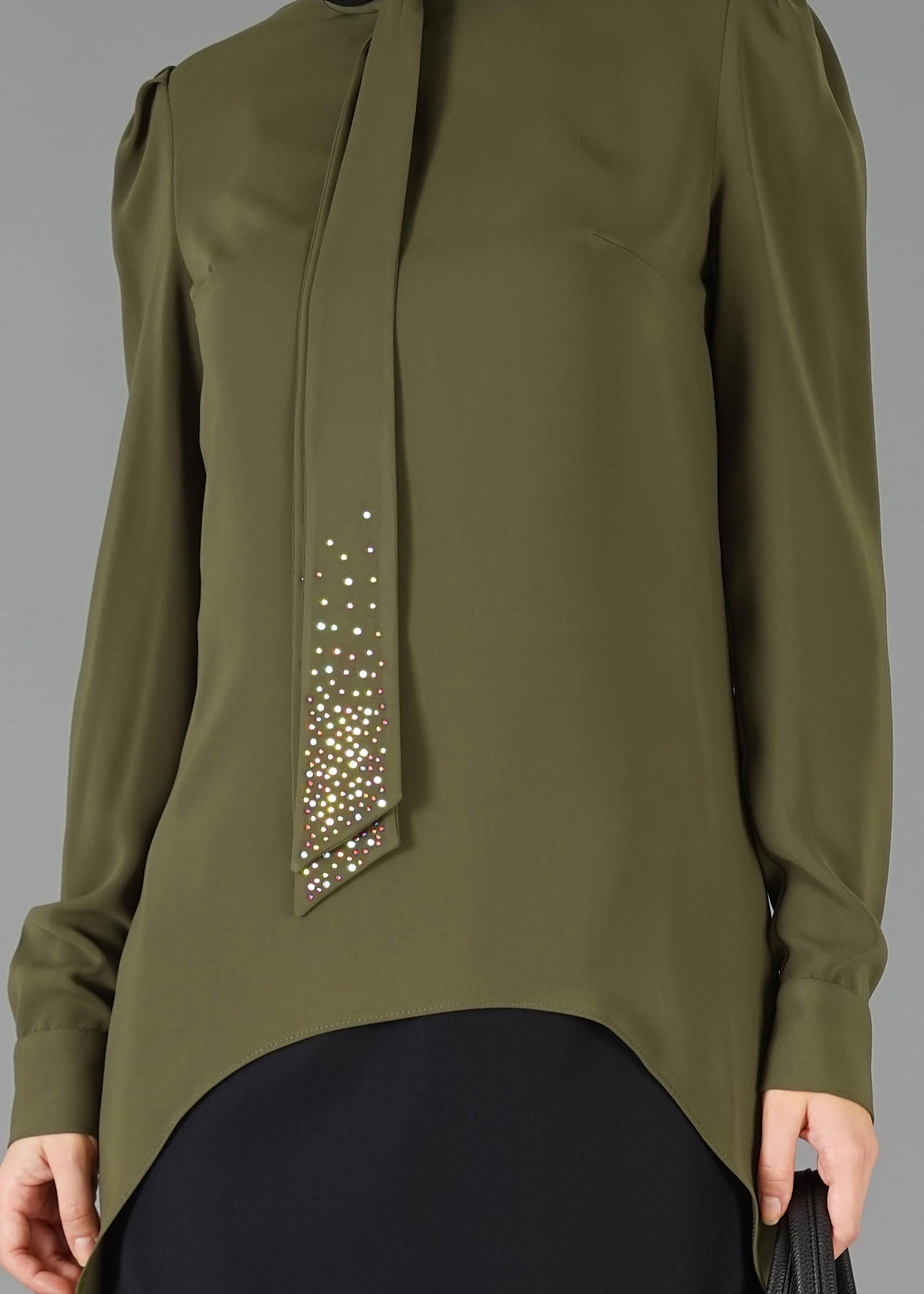 Hijab clothing GREEN CHIFFON SKIRT SUIT 3315E