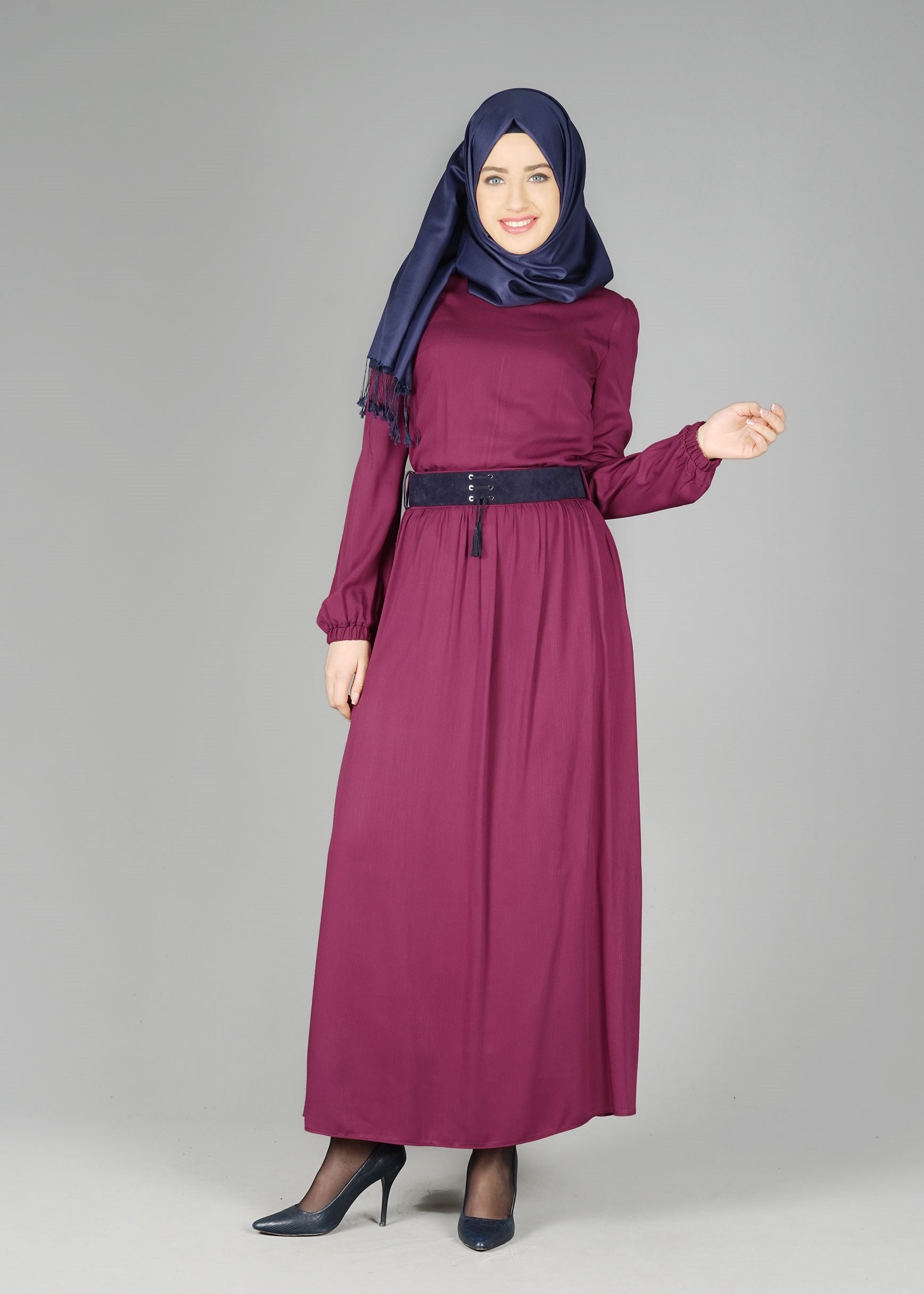 Tesettür giyim MÜRDÜM 4836 ETEKLİ TAKIM