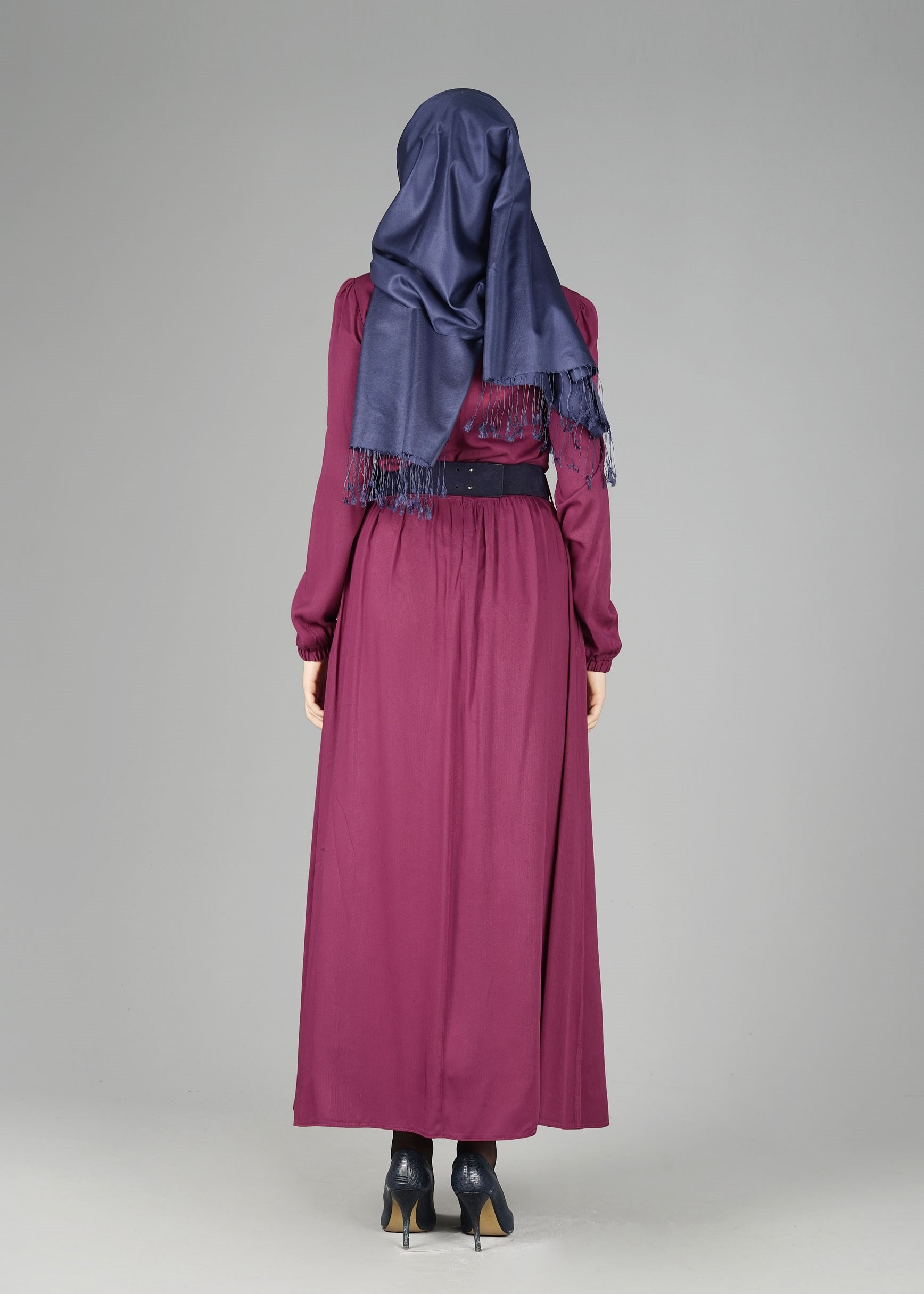 Tesettür giyim MÜRDÜM 4836 ETEKLİ TAKIM