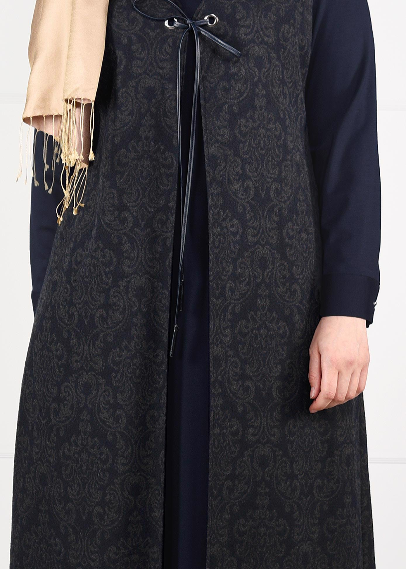 Hijab clothing NAVY BLUE PATTERNED DRESS SUIT 3322