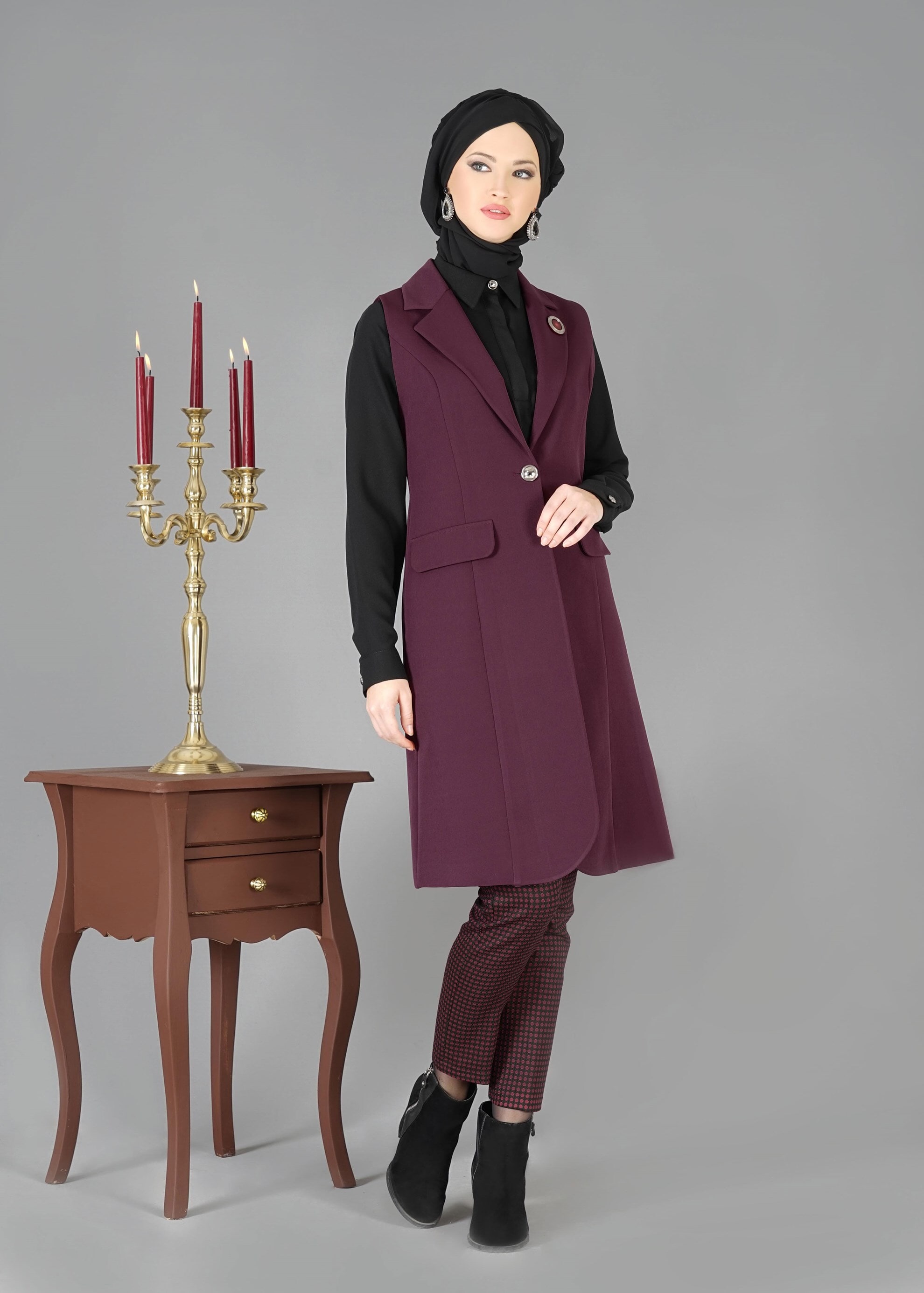 Tesettür giyim MÜRDÜM 3301P 3LÜ TAKIM