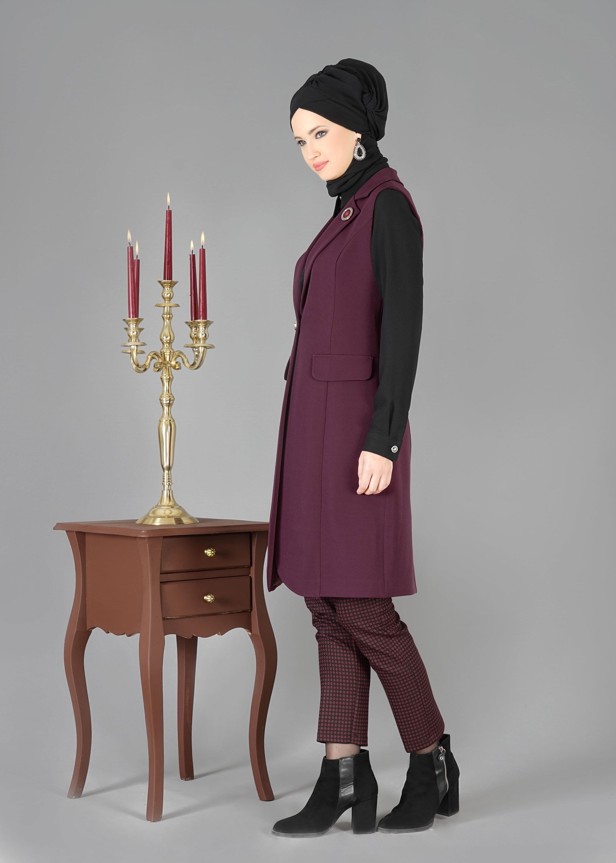 Tesettür giyim MÜRDÜM 3301P 3LÜ TAKIM