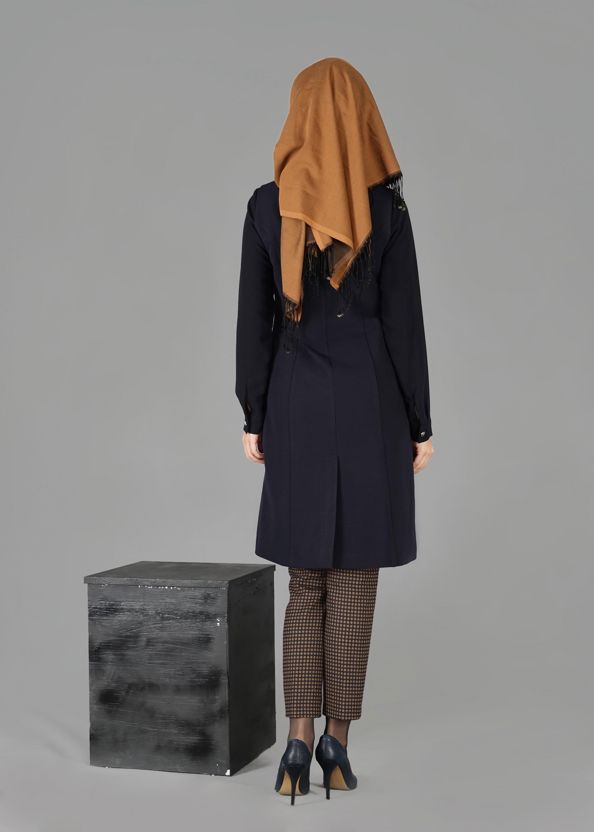 Tesettür giyim LACİVERT 3301P 3LÜ TAKIM