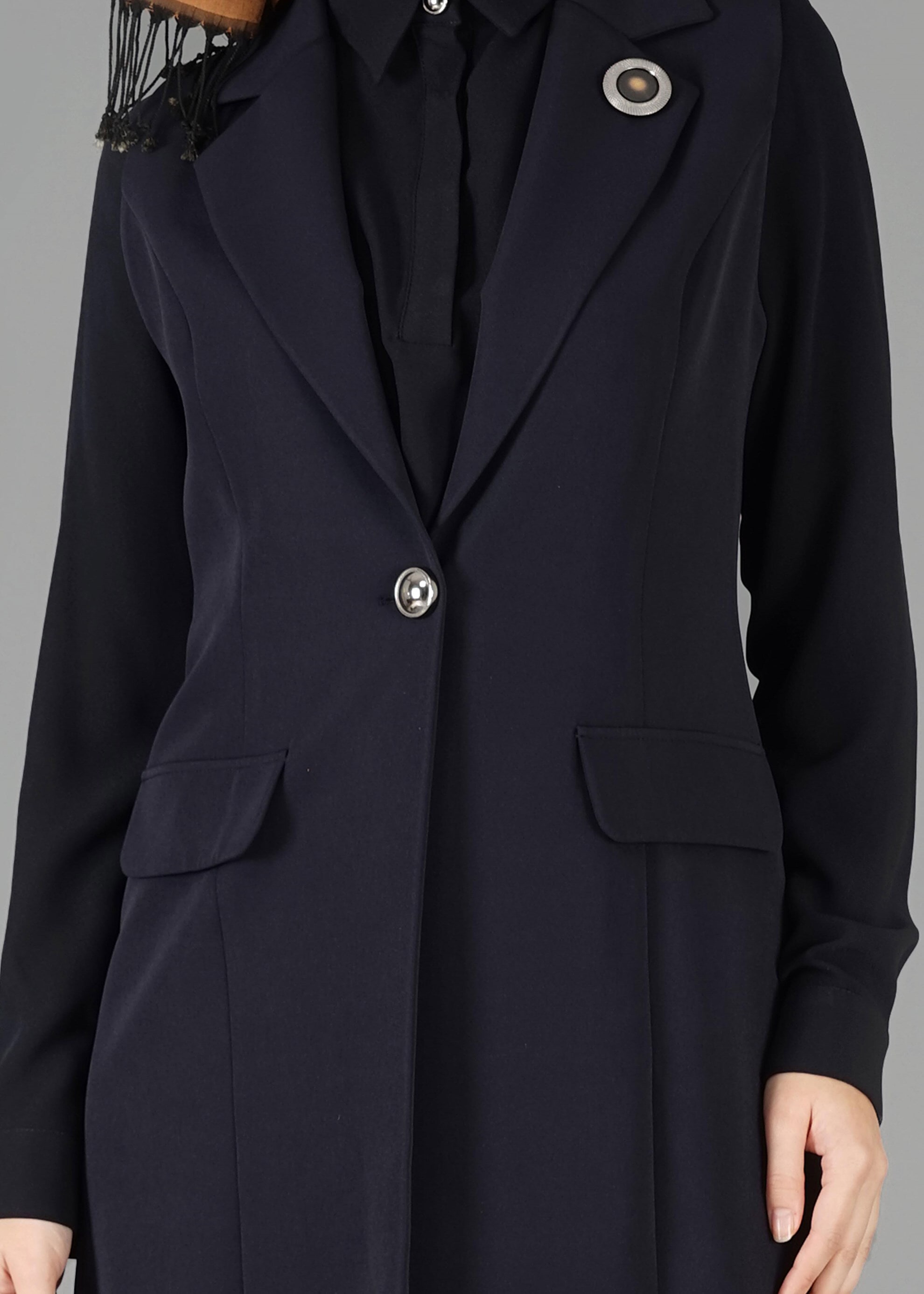 Tesettür giyim LACİVERT 3301P 3LÜ TAKIM