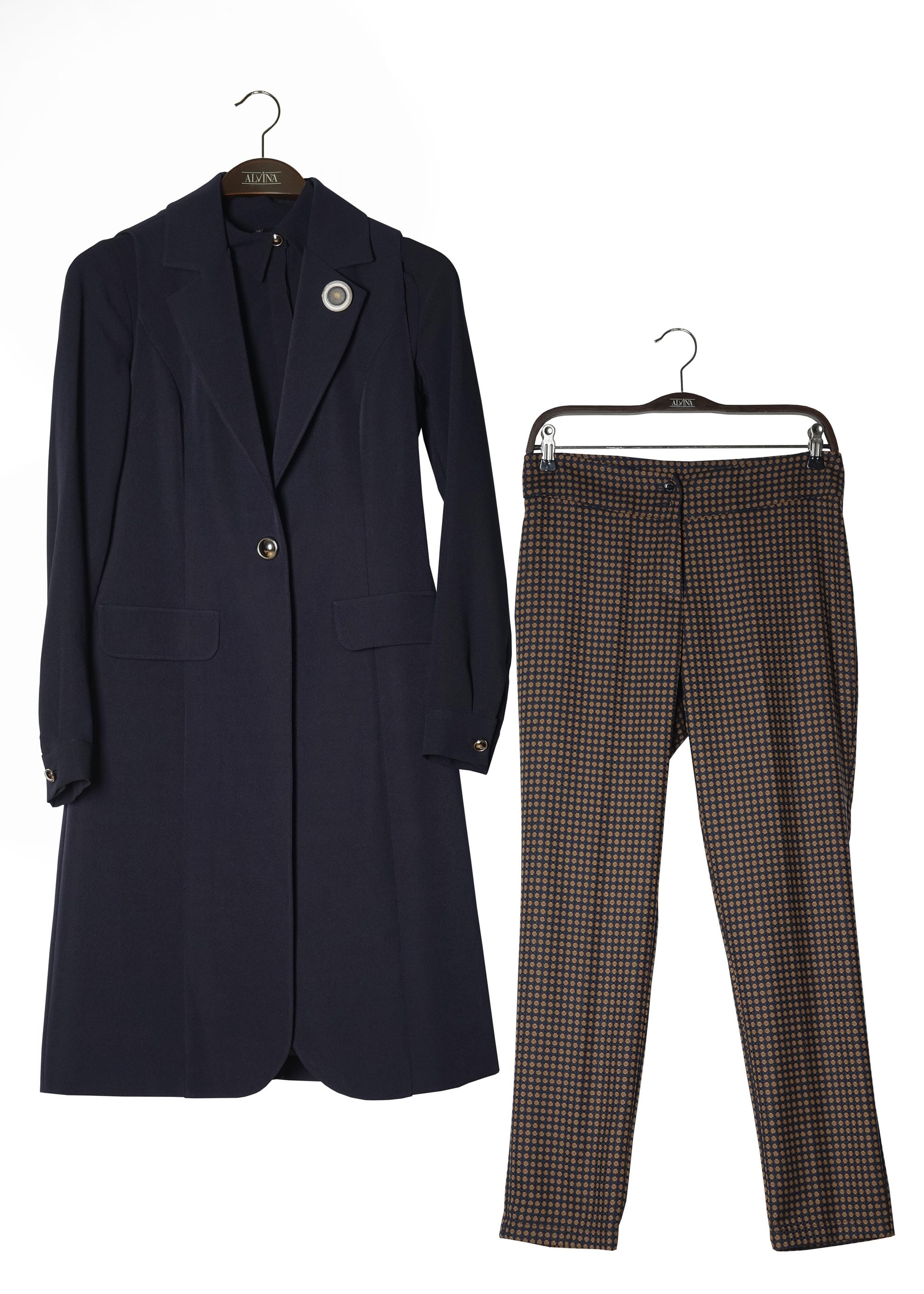 Tesettür giyim LACİVERT 3301P 3LÜ TAKIM