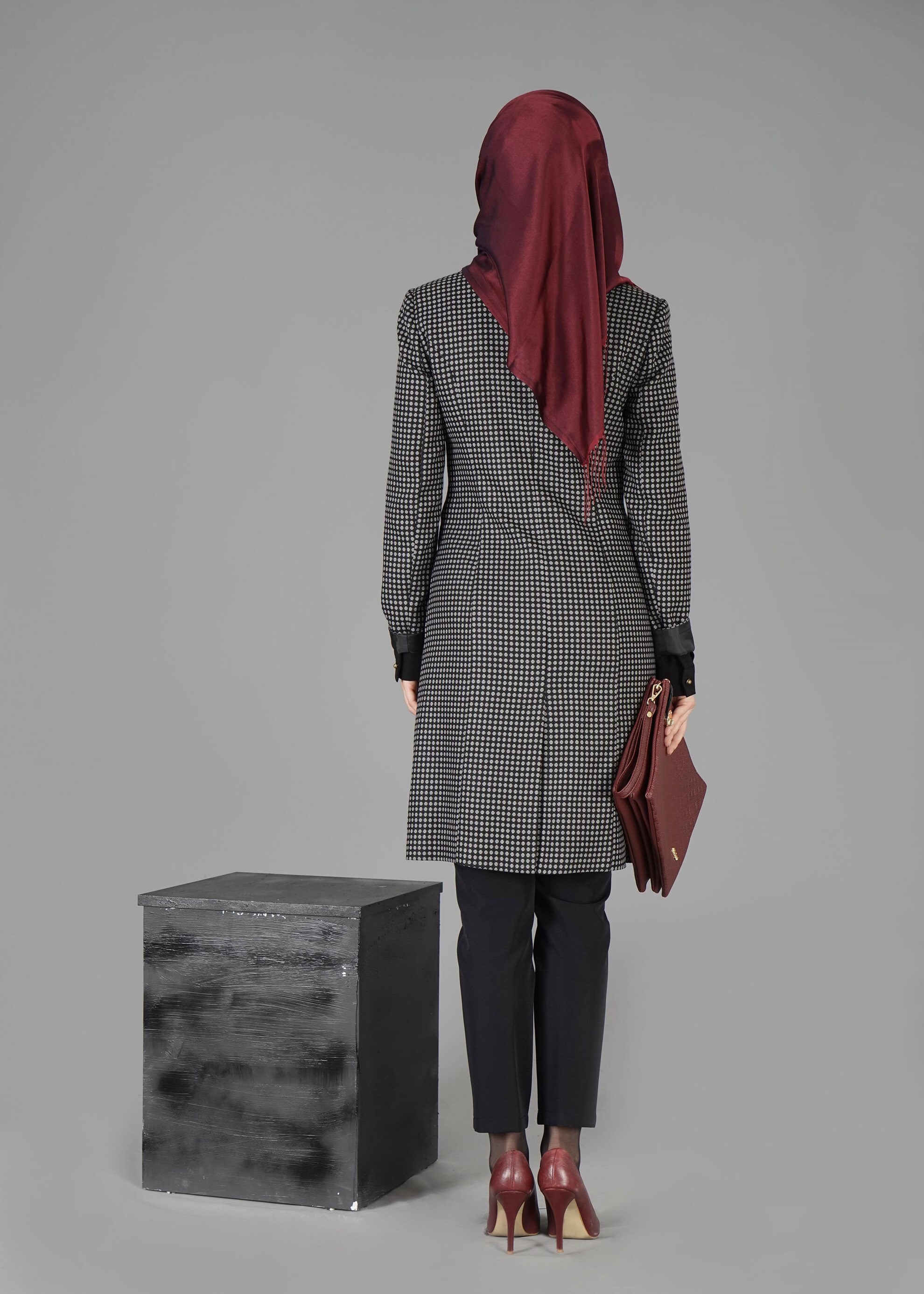 Tesettür giyim GRİ 3302P 3LÜ TAKIM