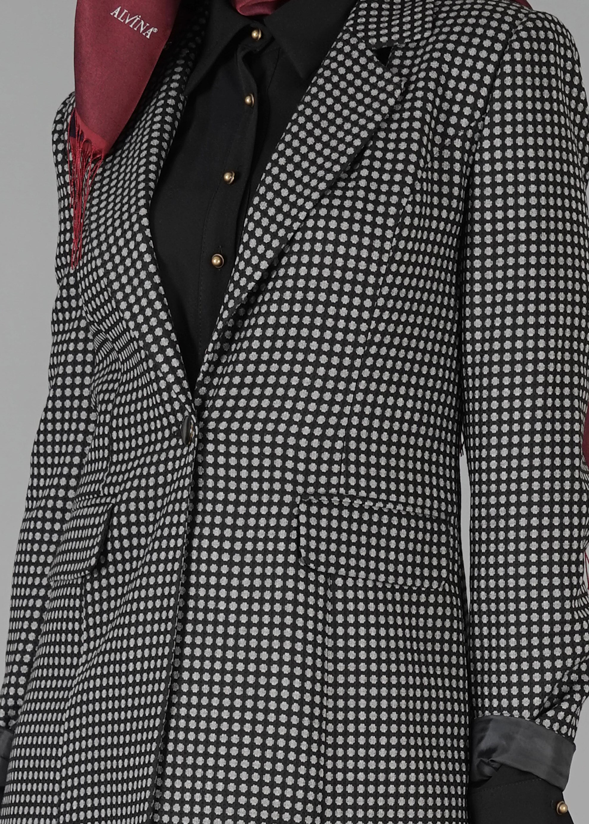 Tesettür giyim GRİ 3302P 3LÜ TAKIM