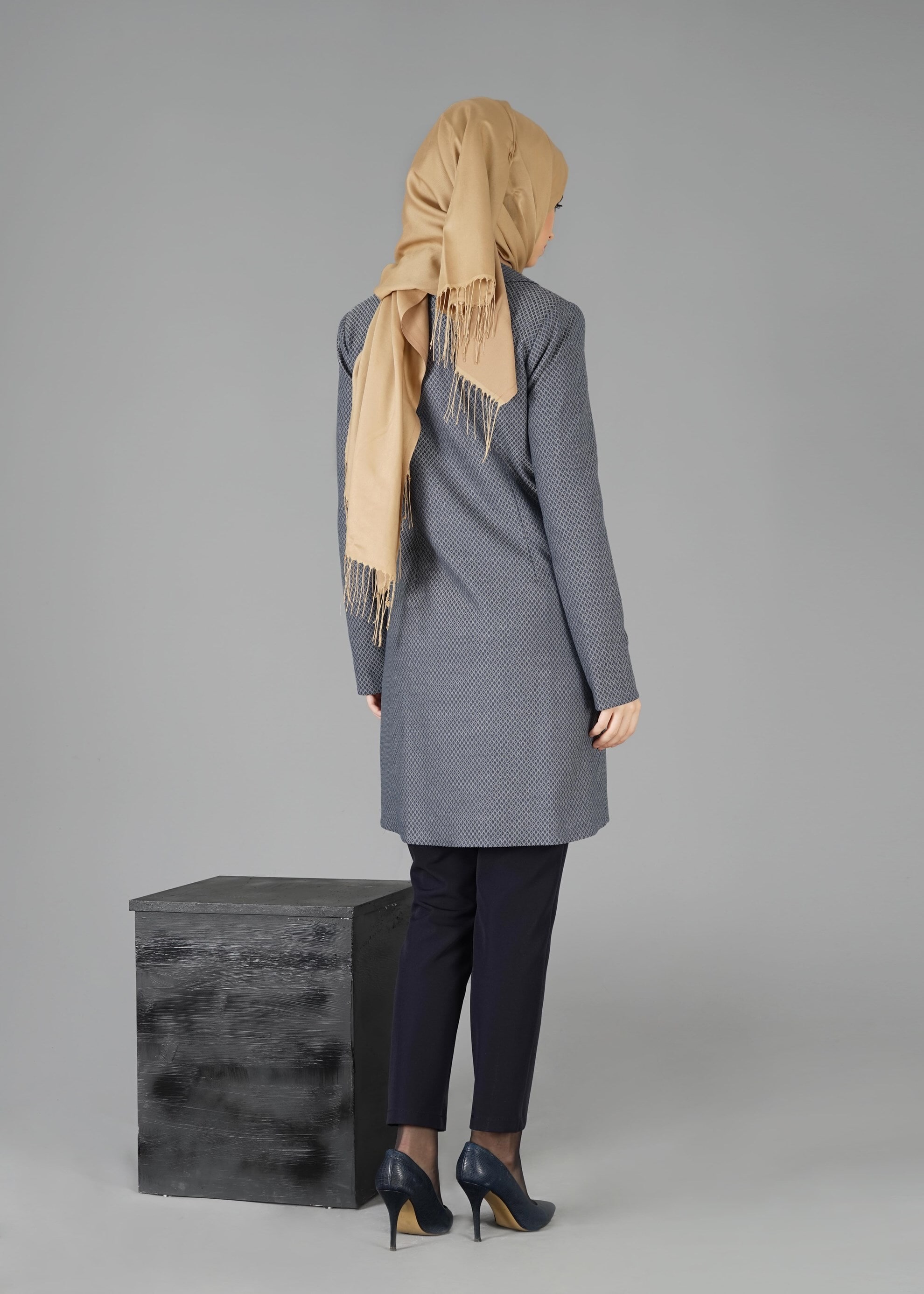 Tesettür giyim LACİVERT 3303P 3LÜ TAKIM