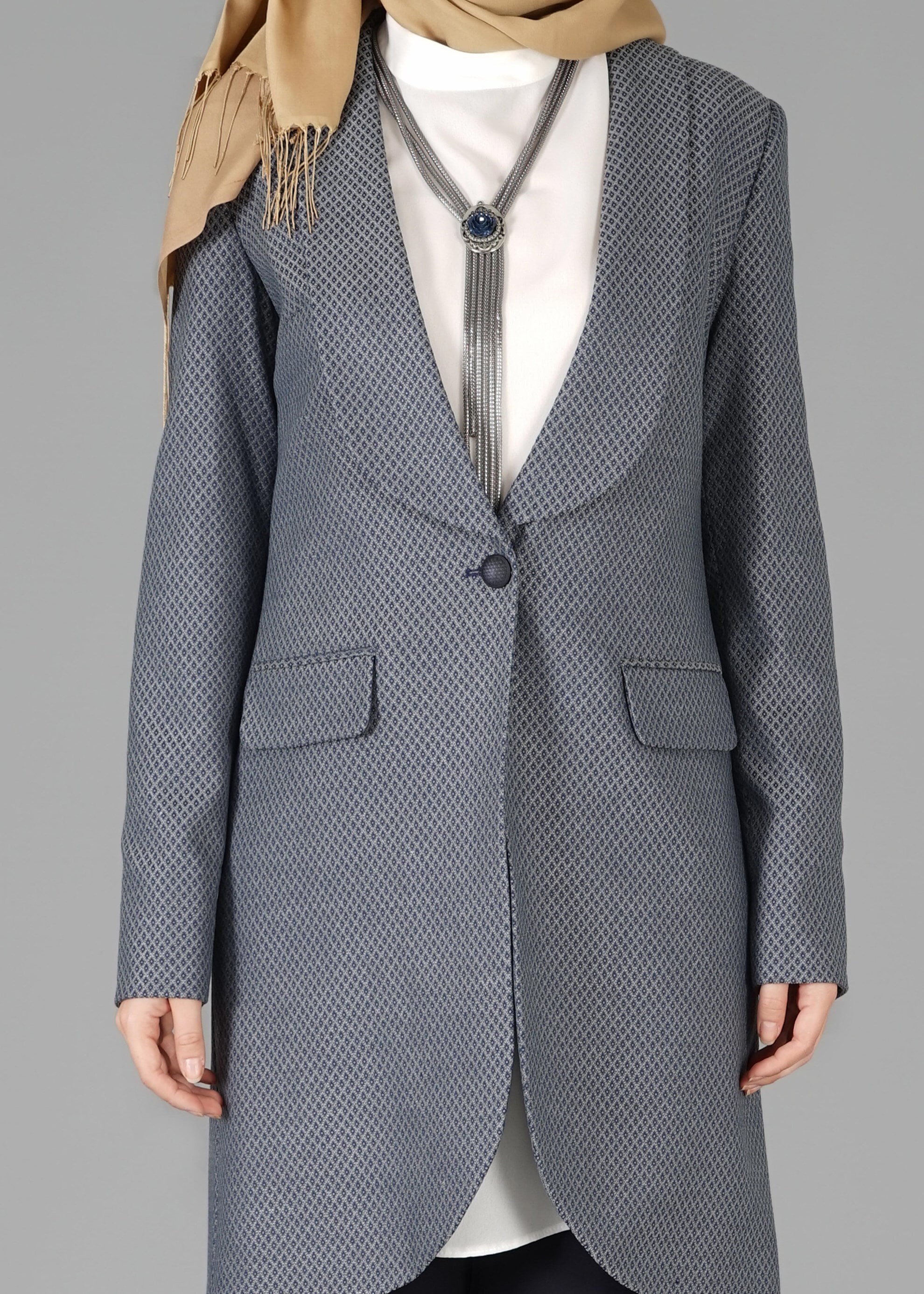 Tesettür giyim LACİVERT 3303P 3LÜ TAKIM