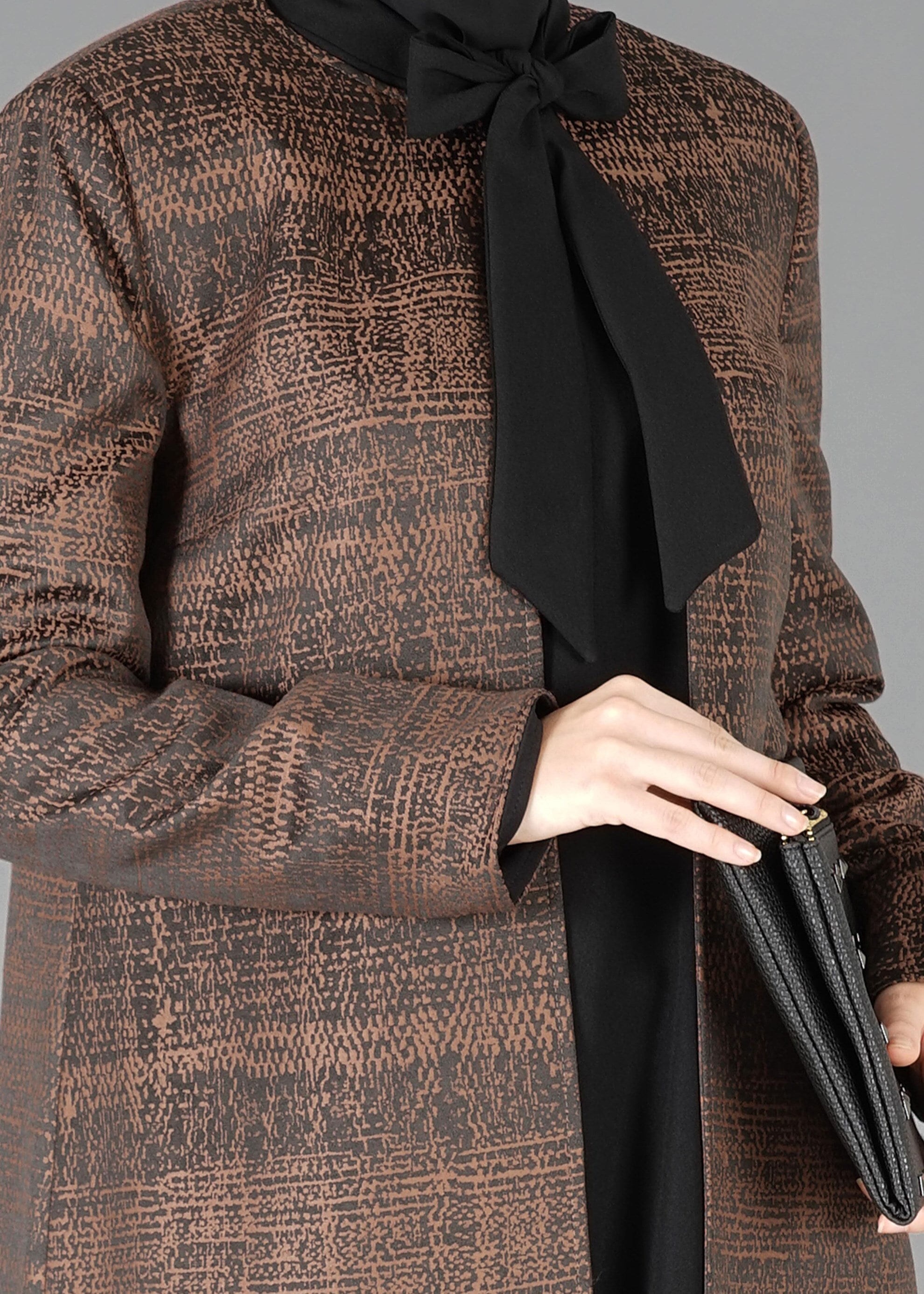 Tesettür giyim KAHVE 3306P 3&prime;LÜ TAKIM