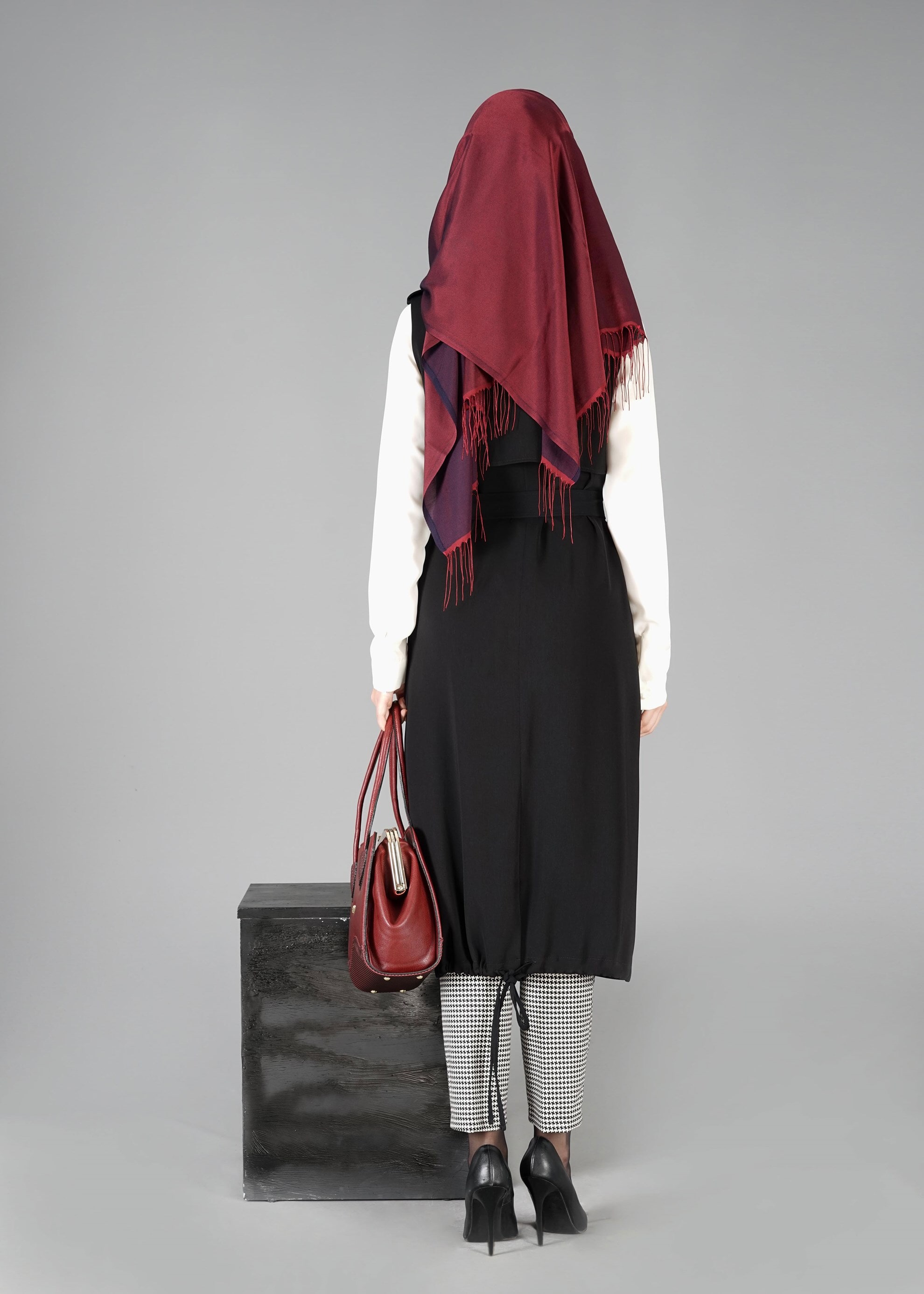 Tesettür giyim SİYAH 3324P TAKIM