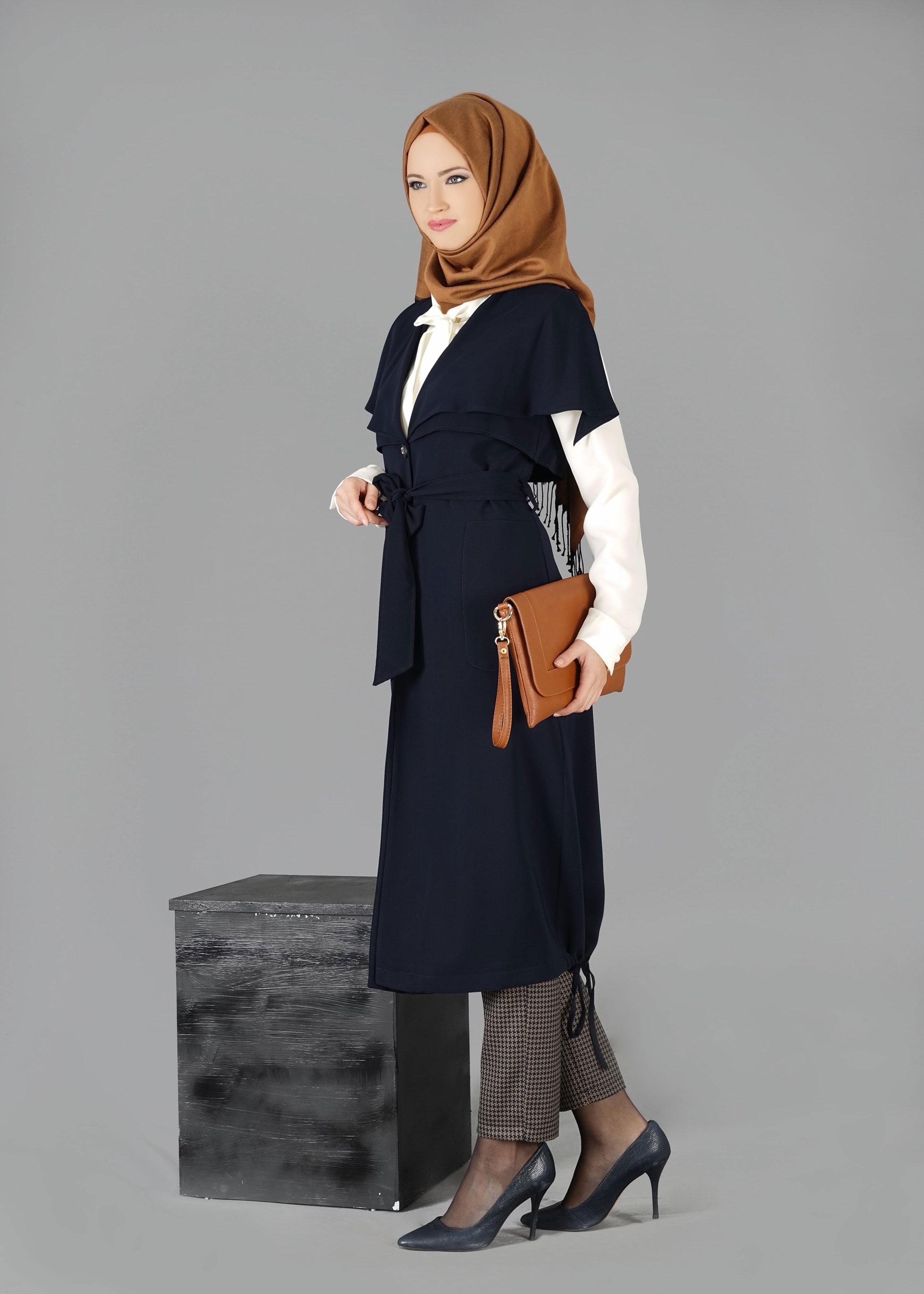 Tesettür giyim LACİVERT 3324P TAKIM