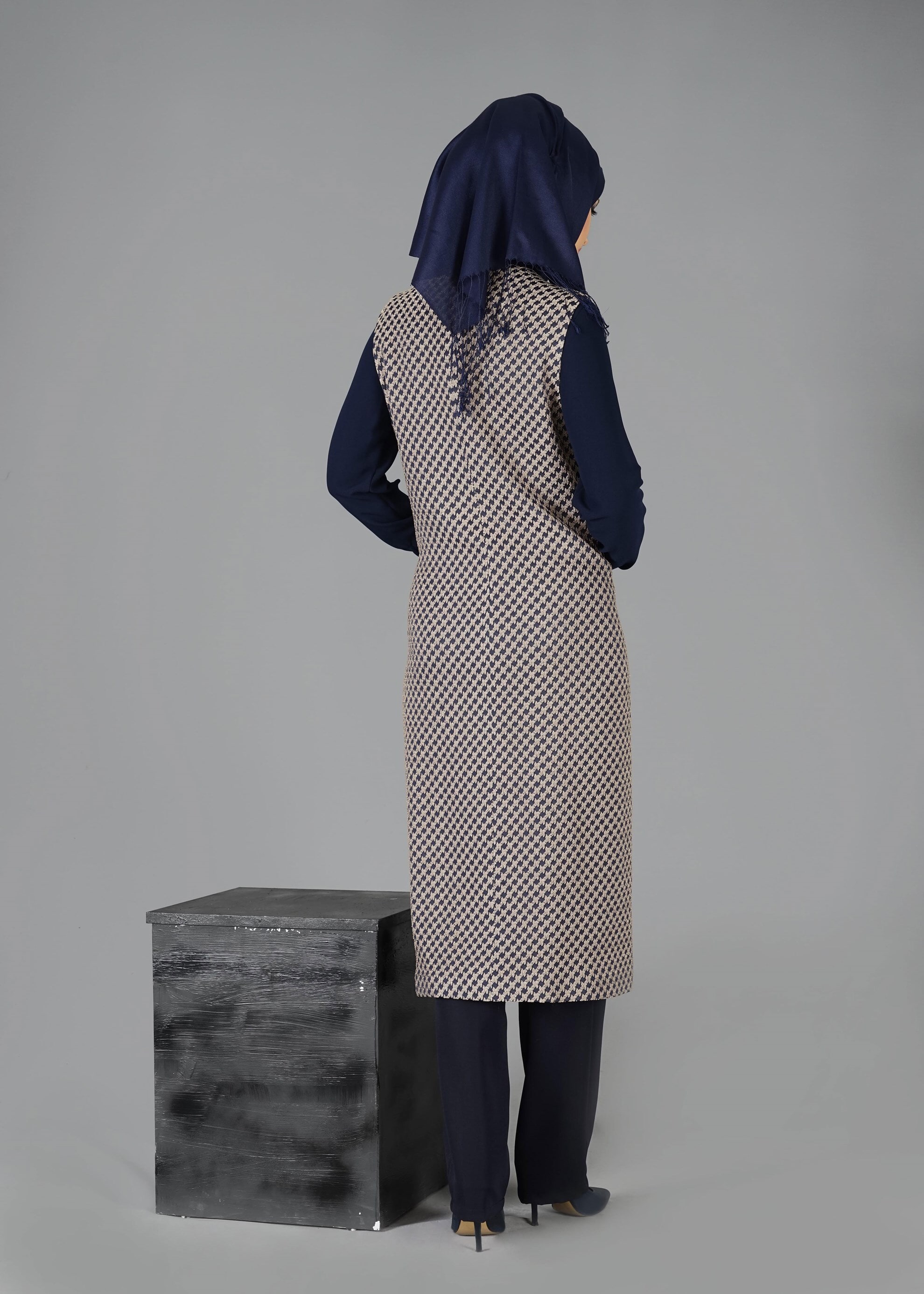 Tesettür giyim LACİVERT 3326P TAKIM