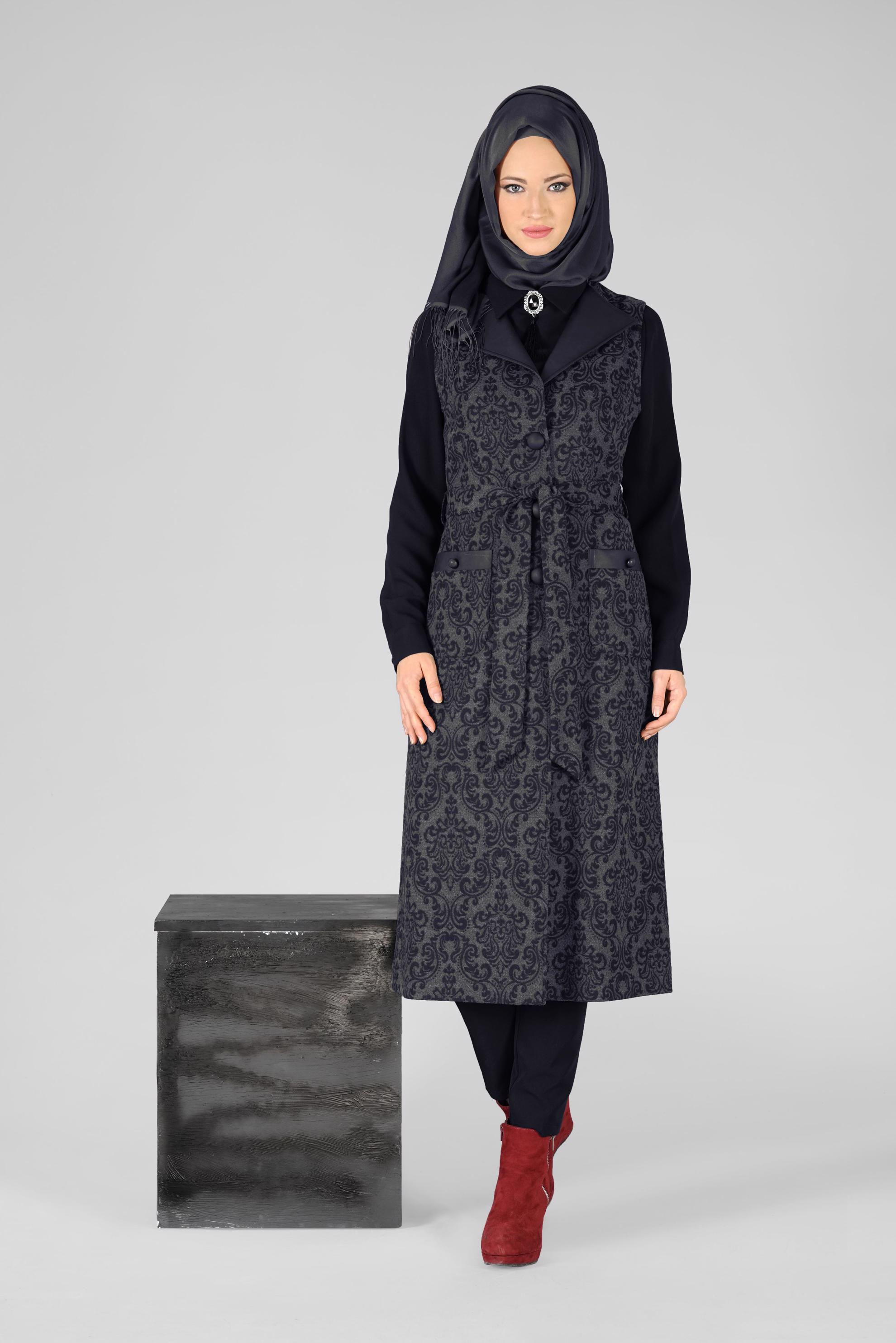 Tesettür giyim LACİVERT 3327P TAKIM