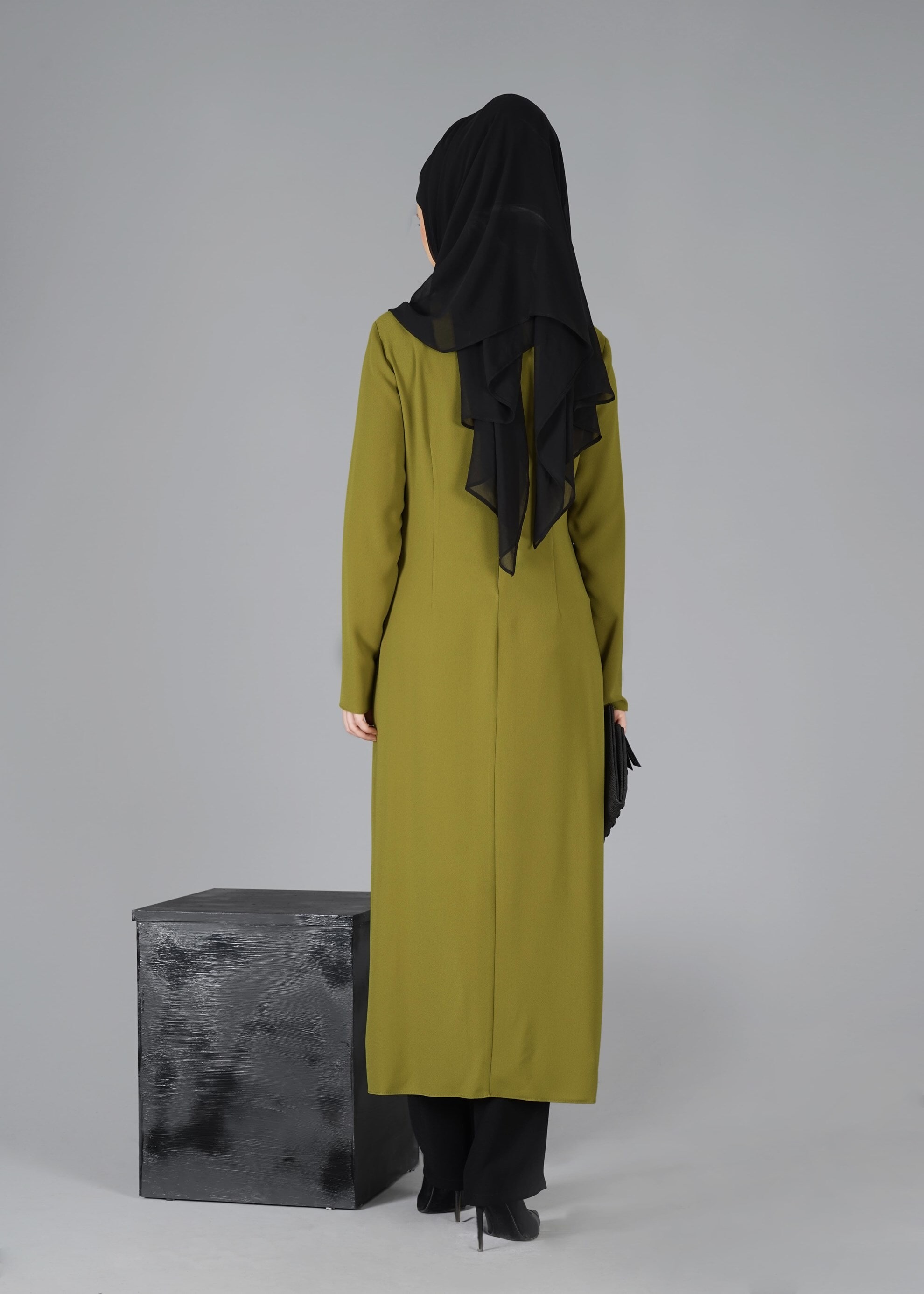 Tesettür giyim YEŞİL 3335P TAKIM