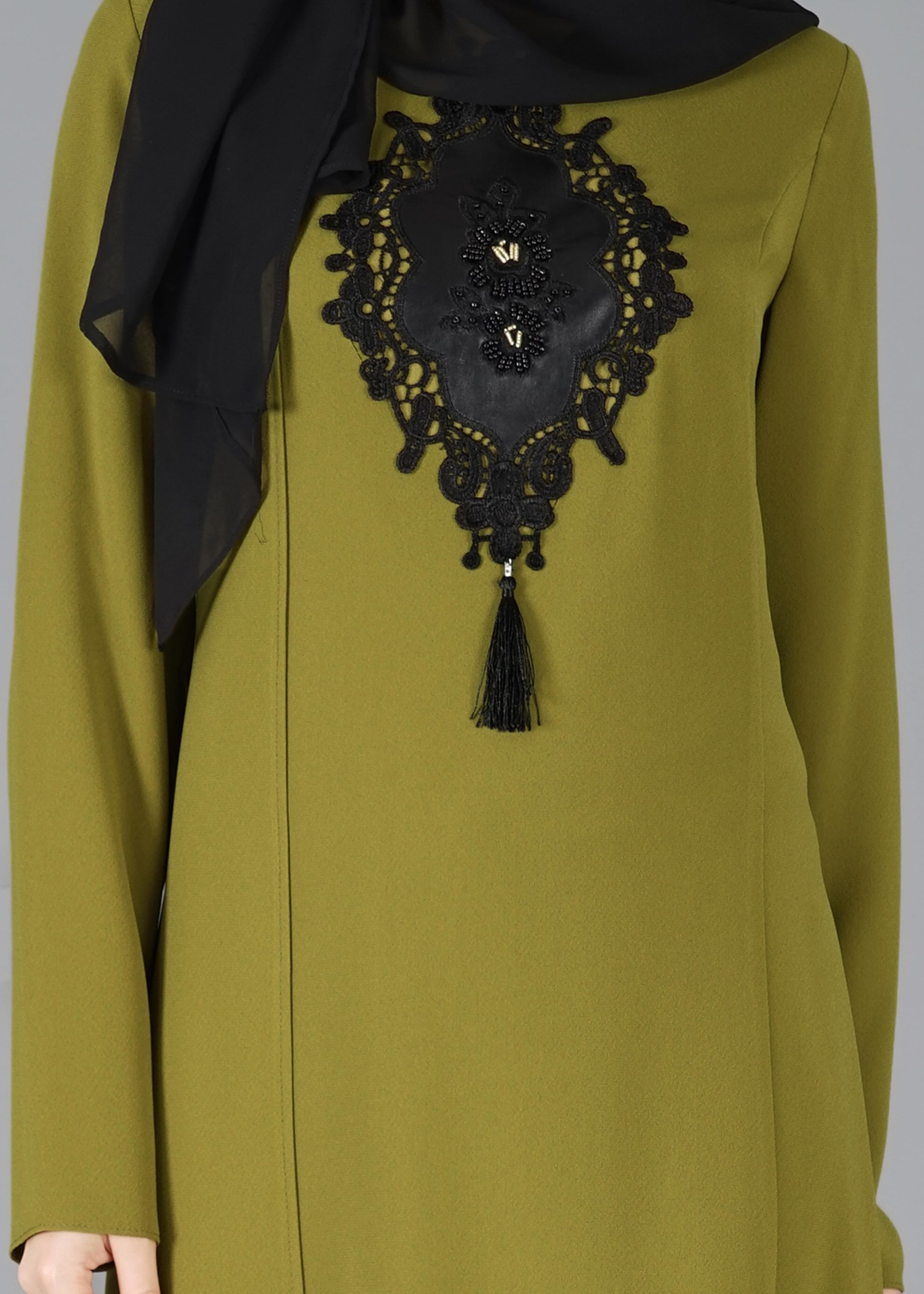 Tesettür giyim YEŞİL 3335P TAKIM