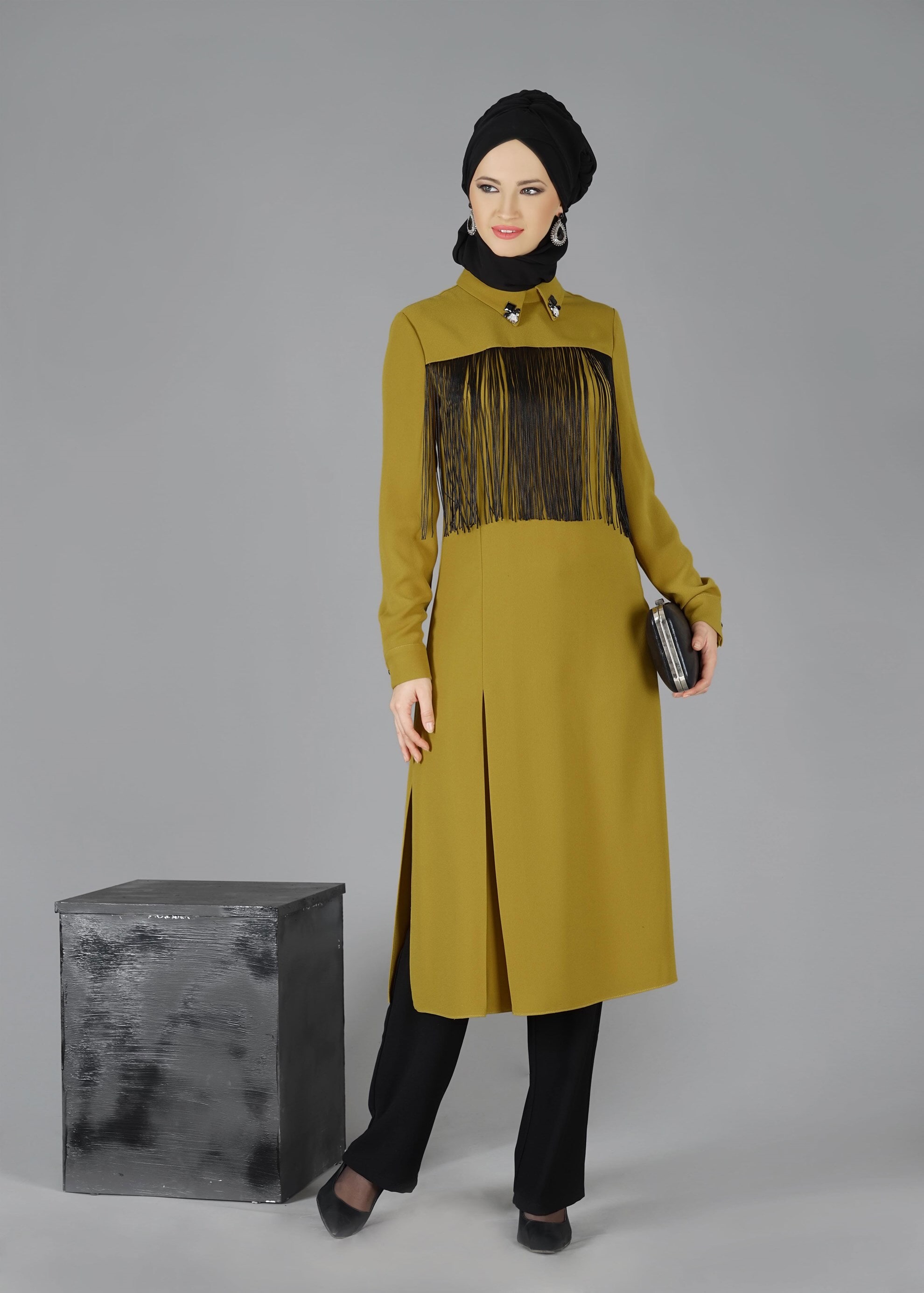 Tesettür giyim YEŞİL 3357 TAKIM