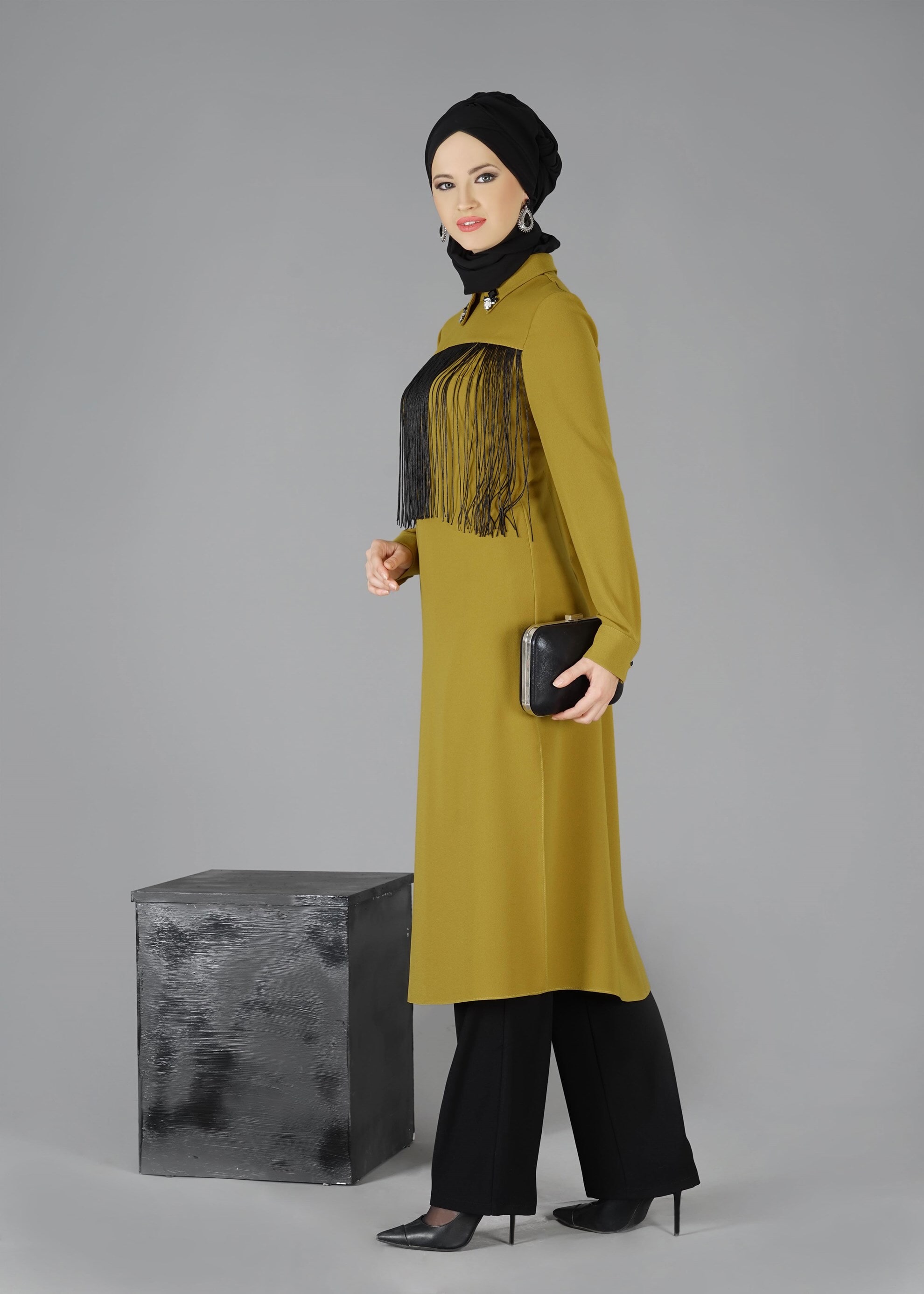 Tesettür giyim YEŞİL 3357 TAKIM