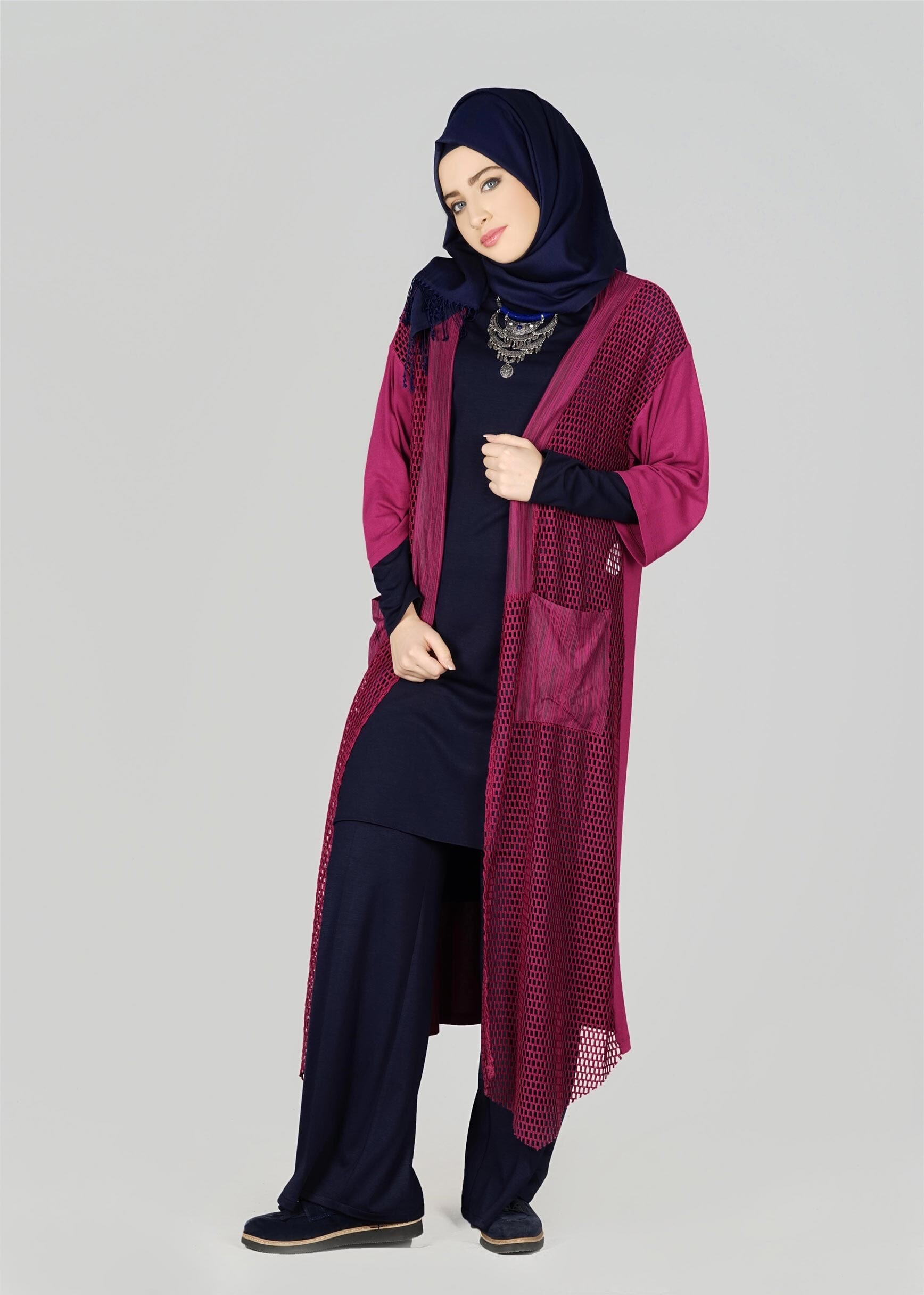 Tesettür giyim LACİVERT 4789 TUNİK