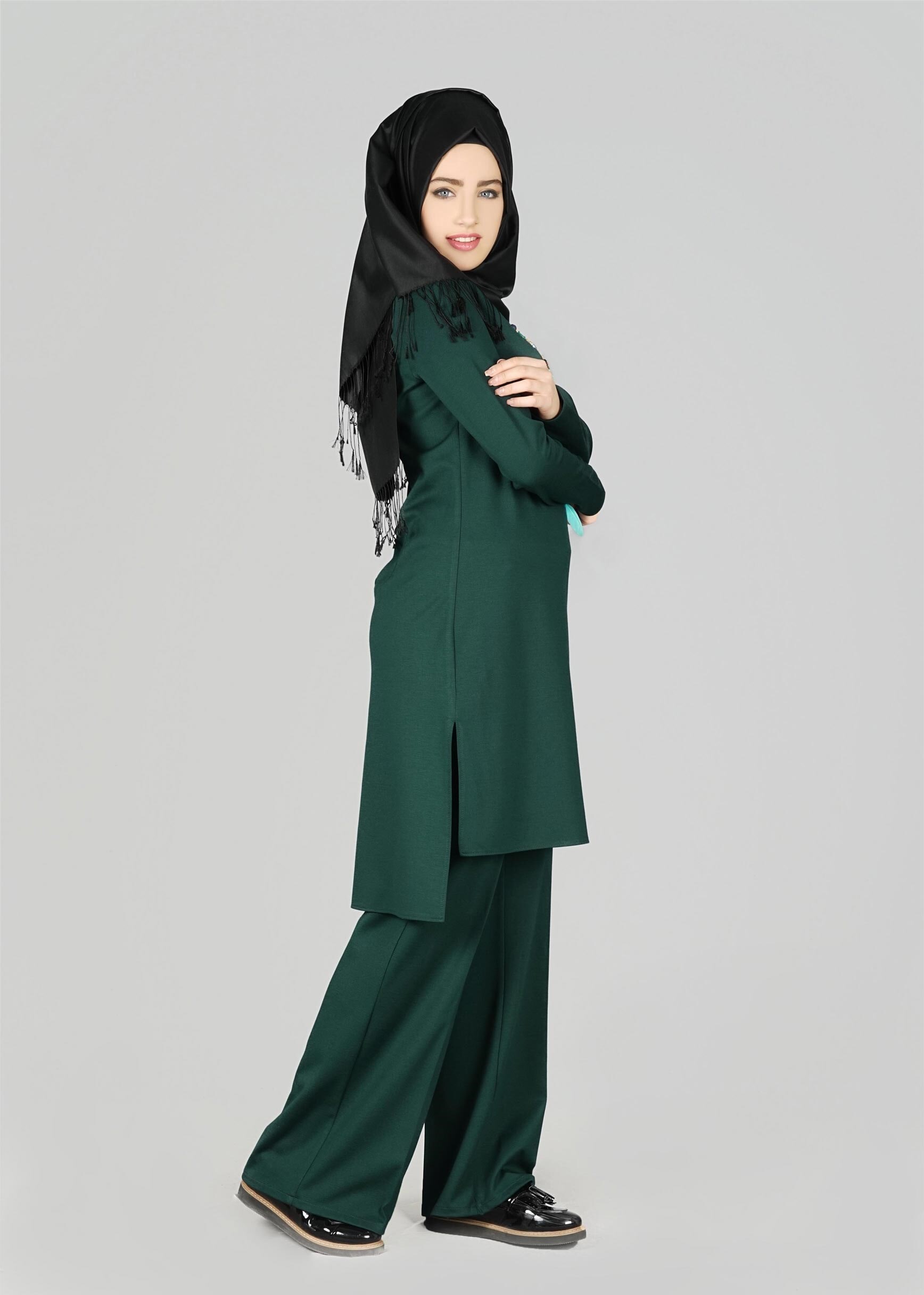 Tesettür giyim YEŞİL 4789 TUNİK