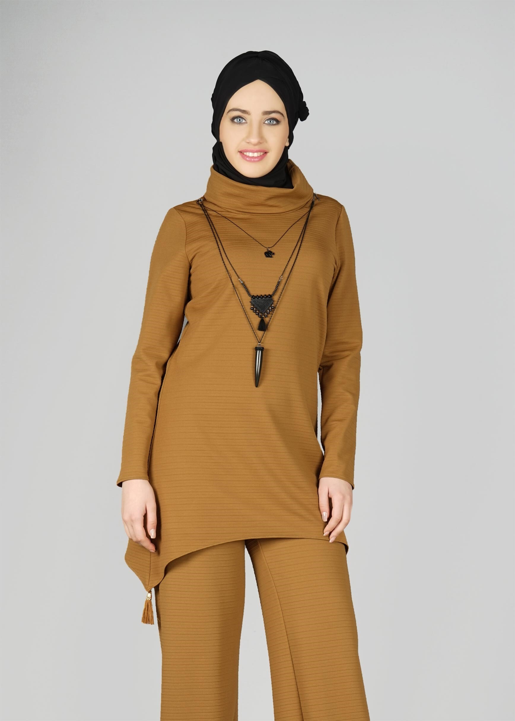Tesettür giyim KAHVE 4838 TAKIM