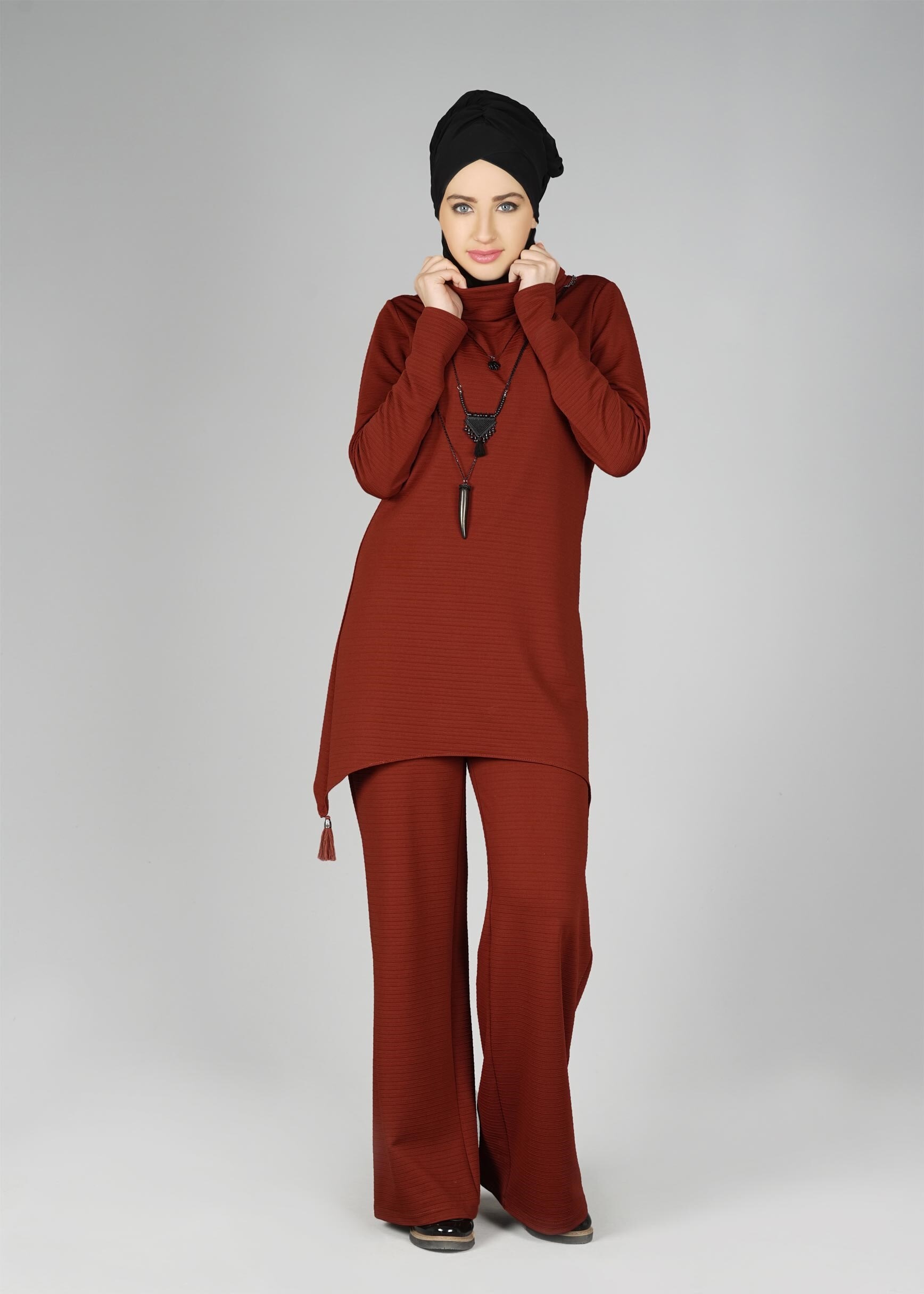 Tesettür giyim TURUNCU 4838 TAKIM