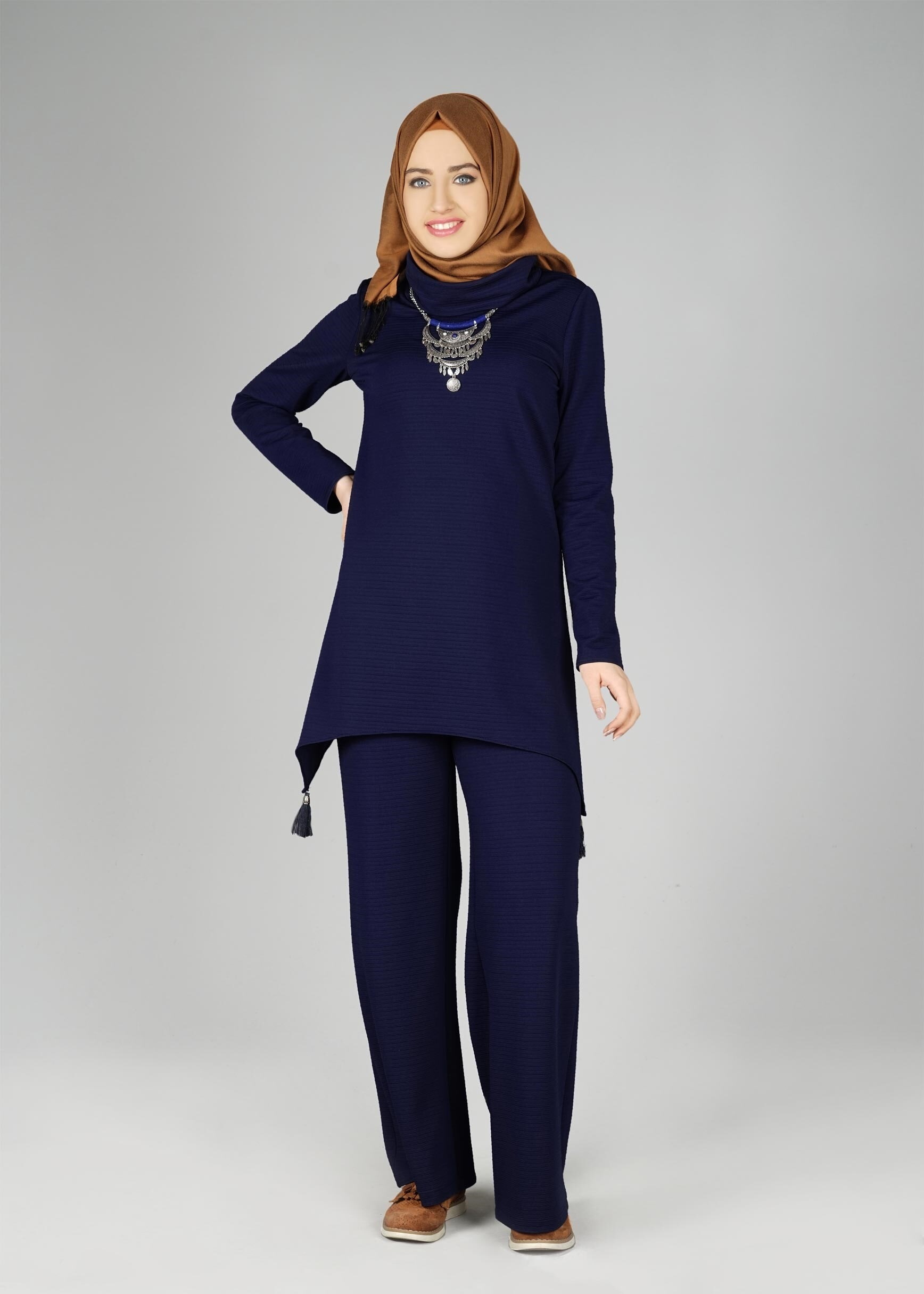 Tesettür giyim LACİVERT 4838 TAKIM