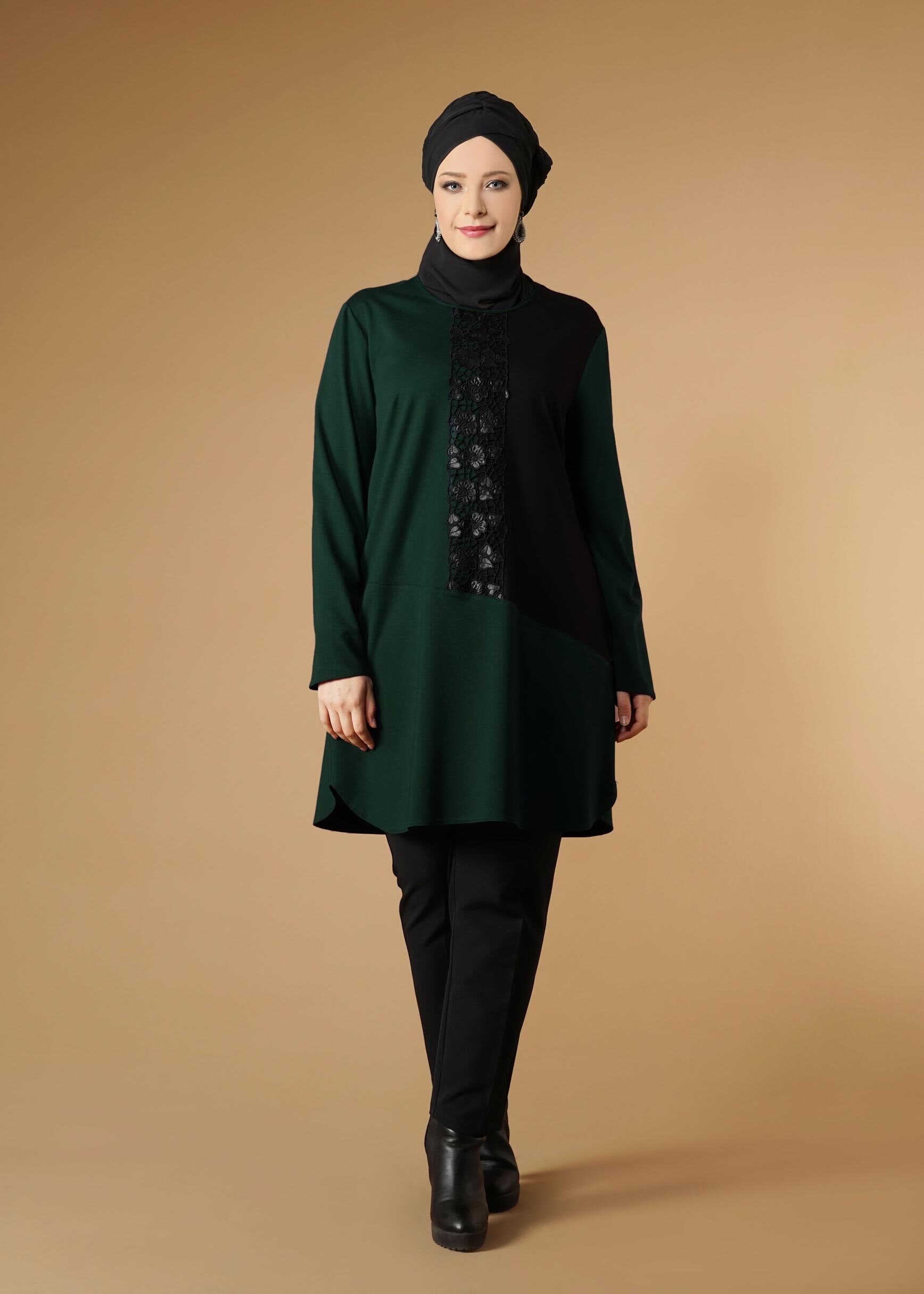 Tesettür giyim YEŞİL 2614 TUNİK