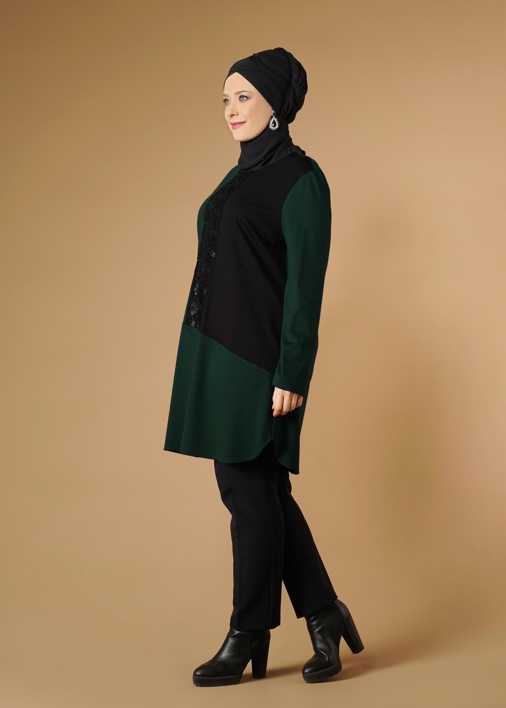 Tesettür giyim YEŞİL 2614 TUNİK