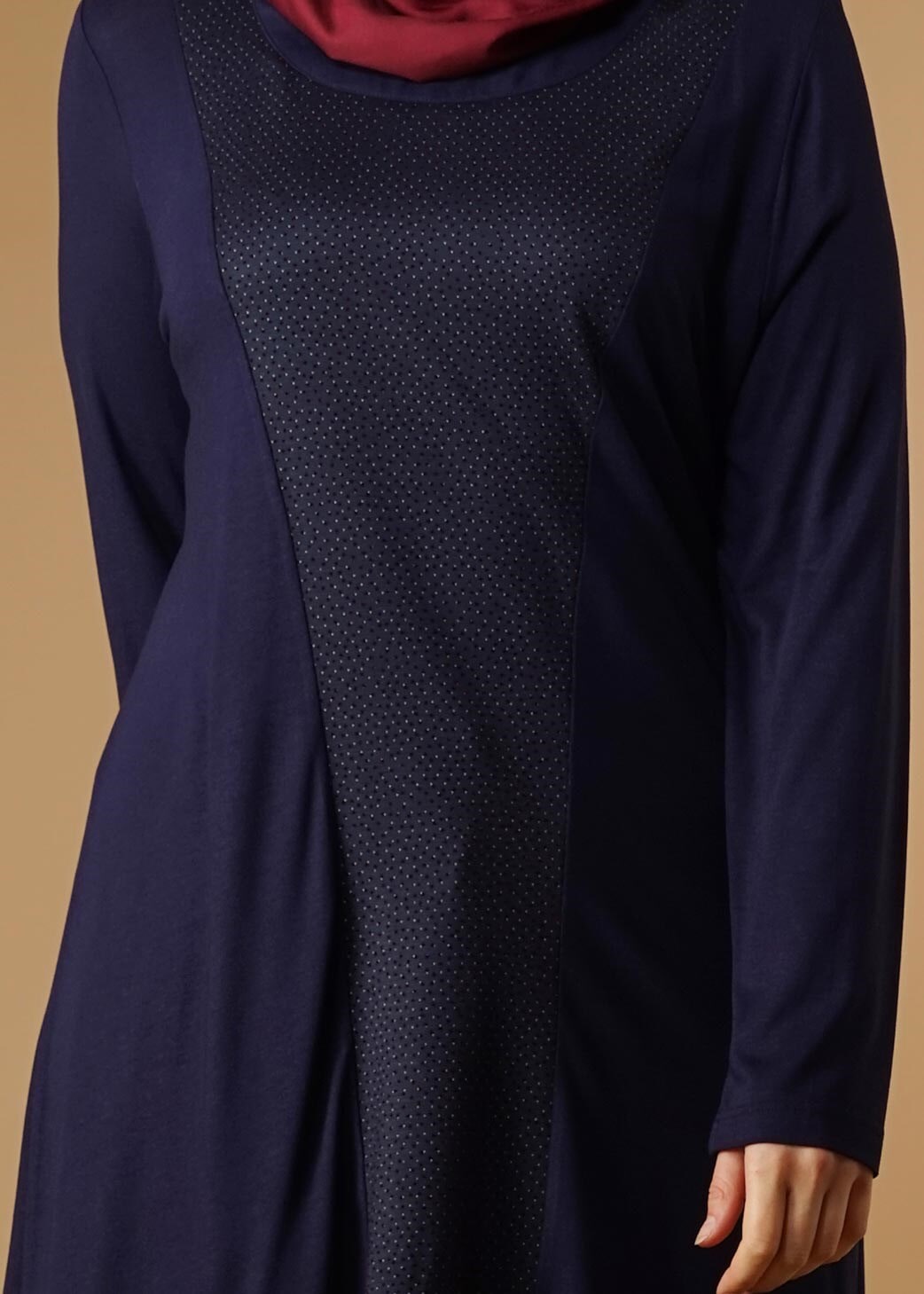 Tesettür giyim LACİVERT ASİMETRİK KESİM TUNİK 2616 