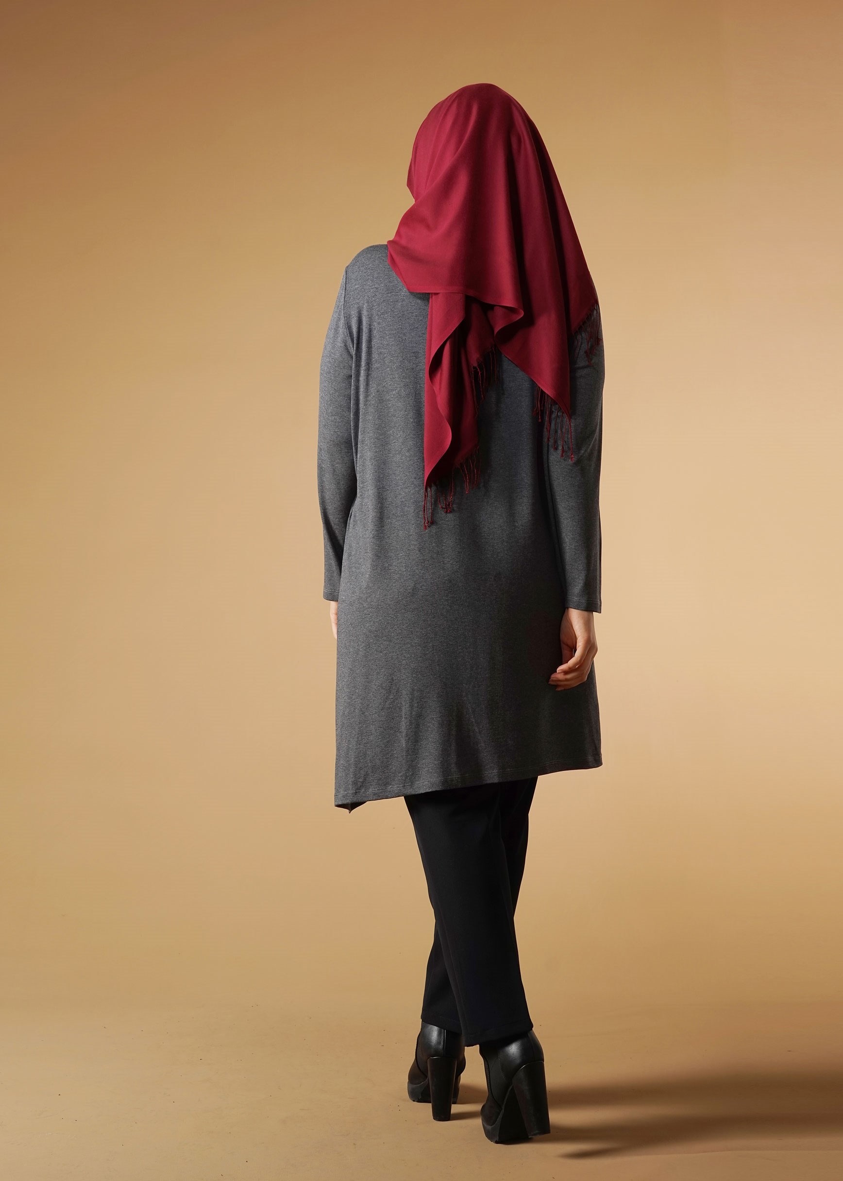 Tesettür giyim GRİ 2626 TUNİK