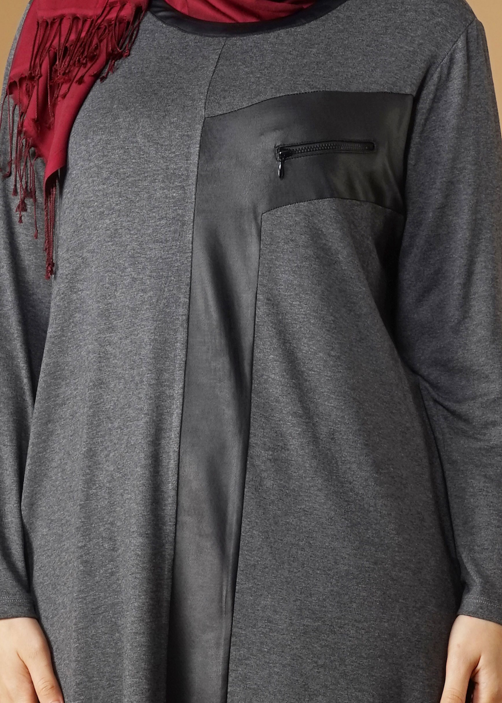 Tesettür giyim GRİ 2626 TUNİK