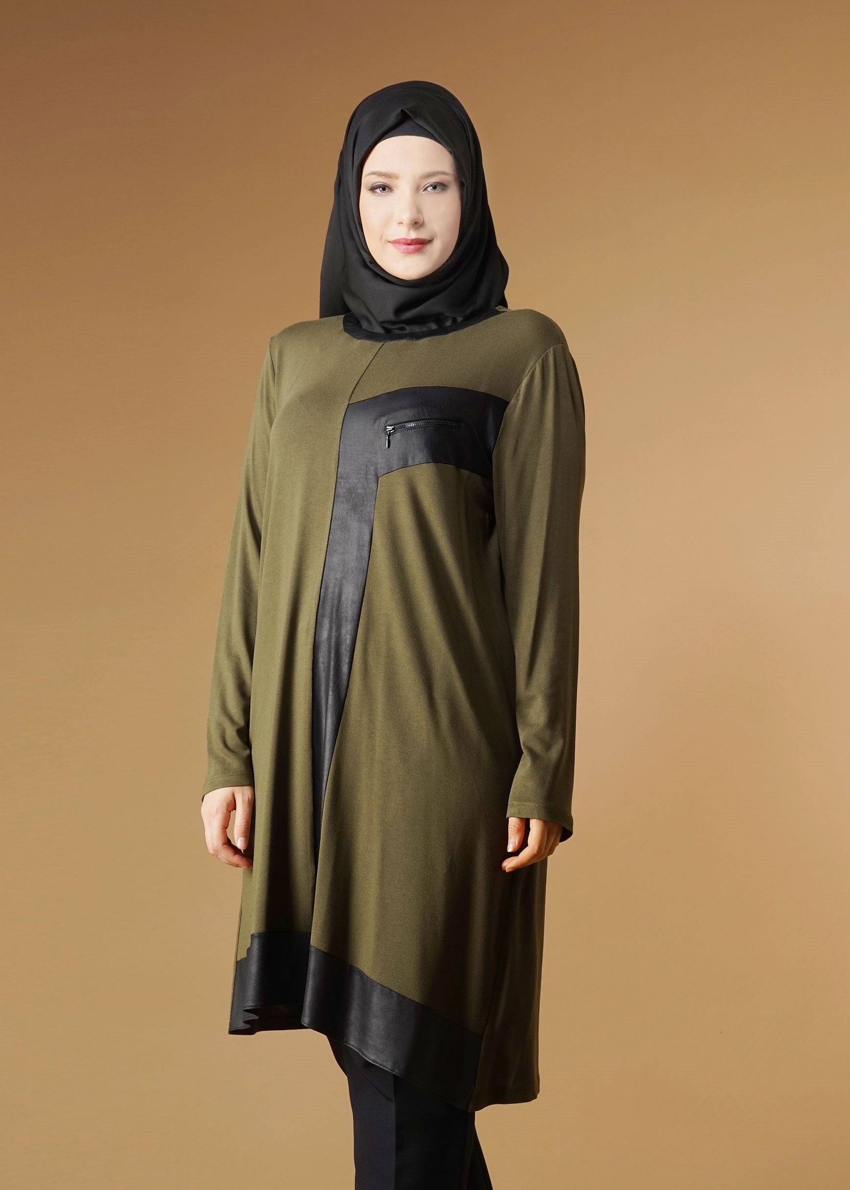 Tesettür giyim HAKİ 2626 TUNİK