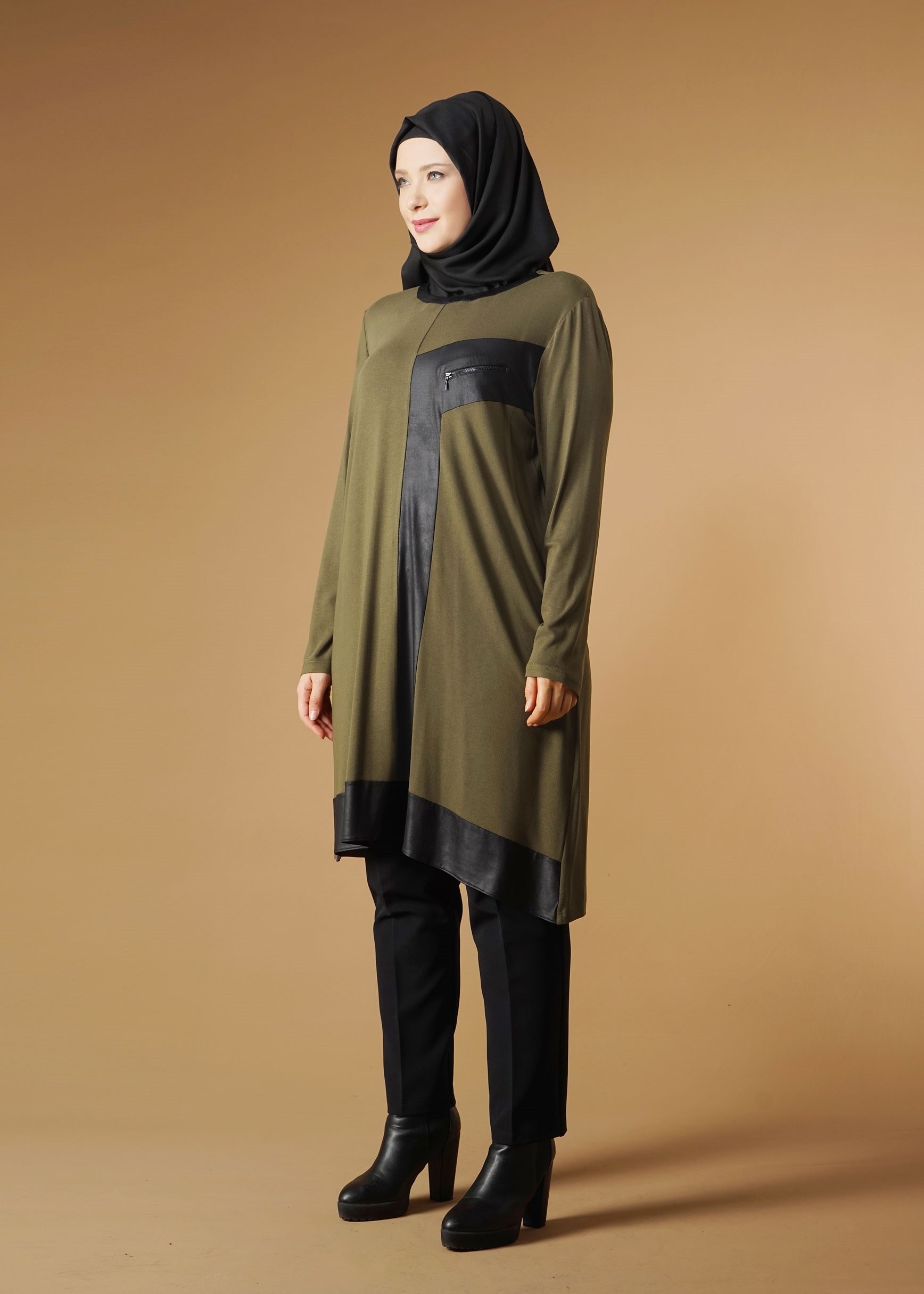 Tesettür giyim HAKİ 2626 TUNİK