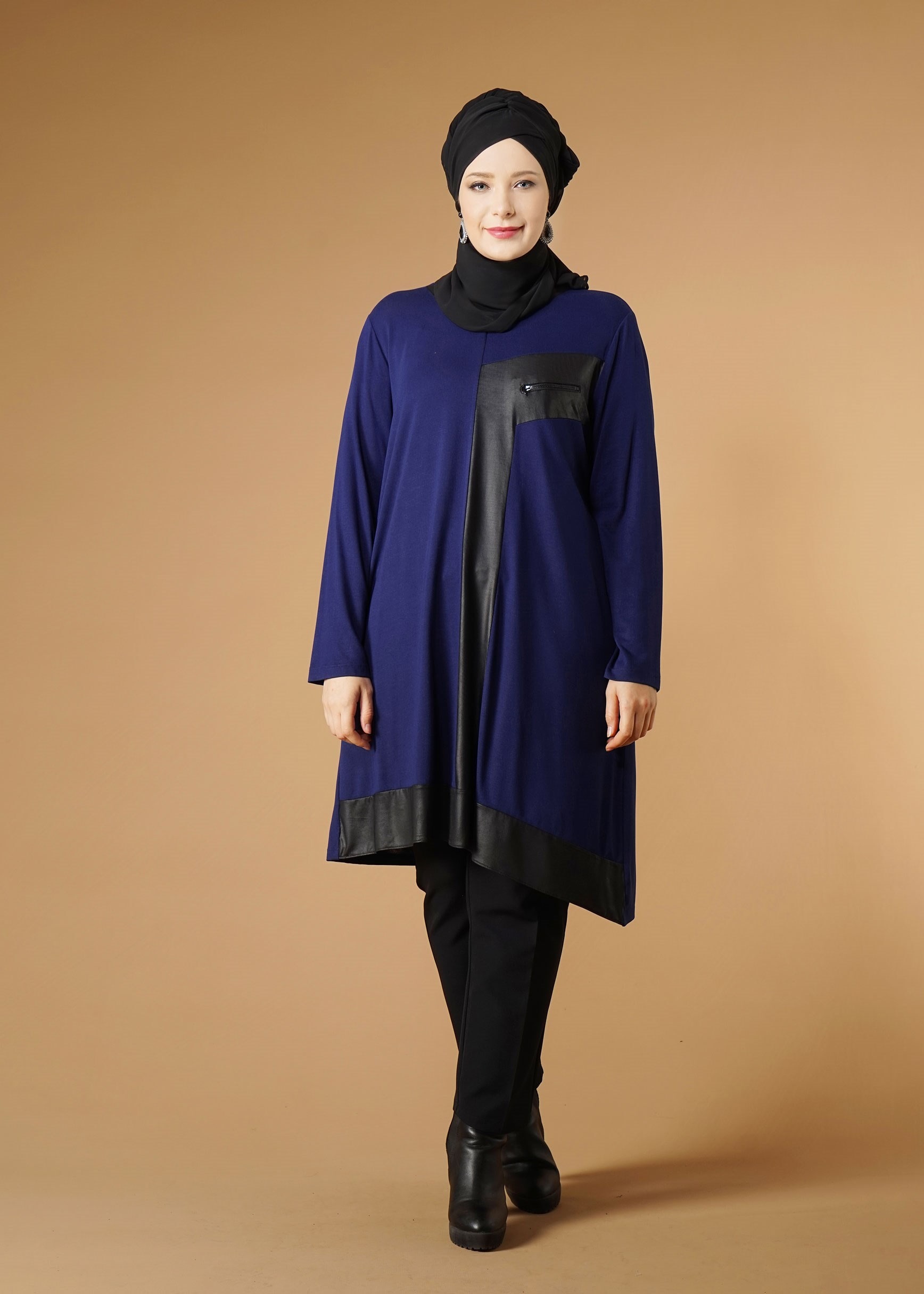 Tesettür giyim LACİVERT 2626 TUNİK