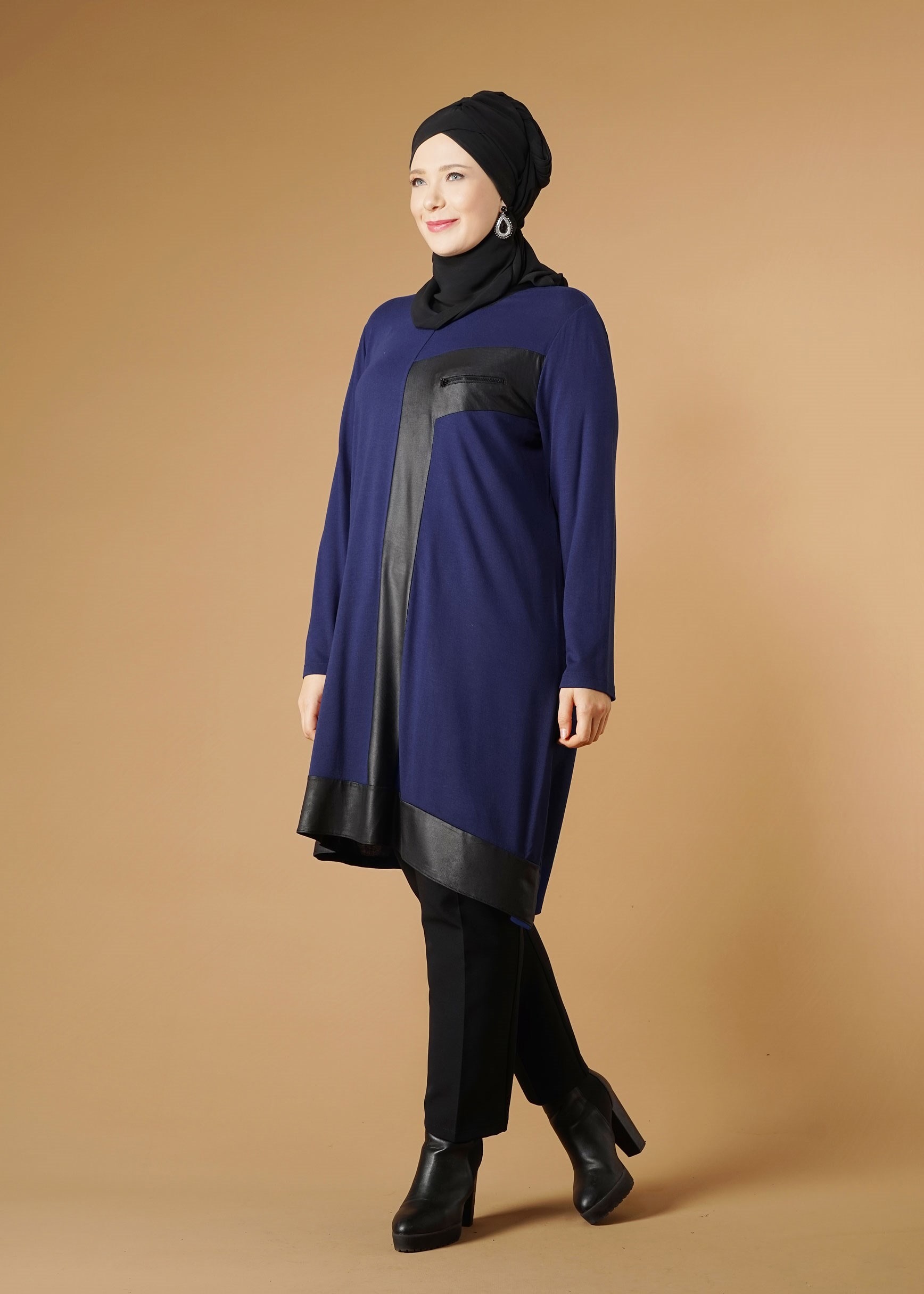 Tesettür giyim LACİVERT 2626 TUNİK