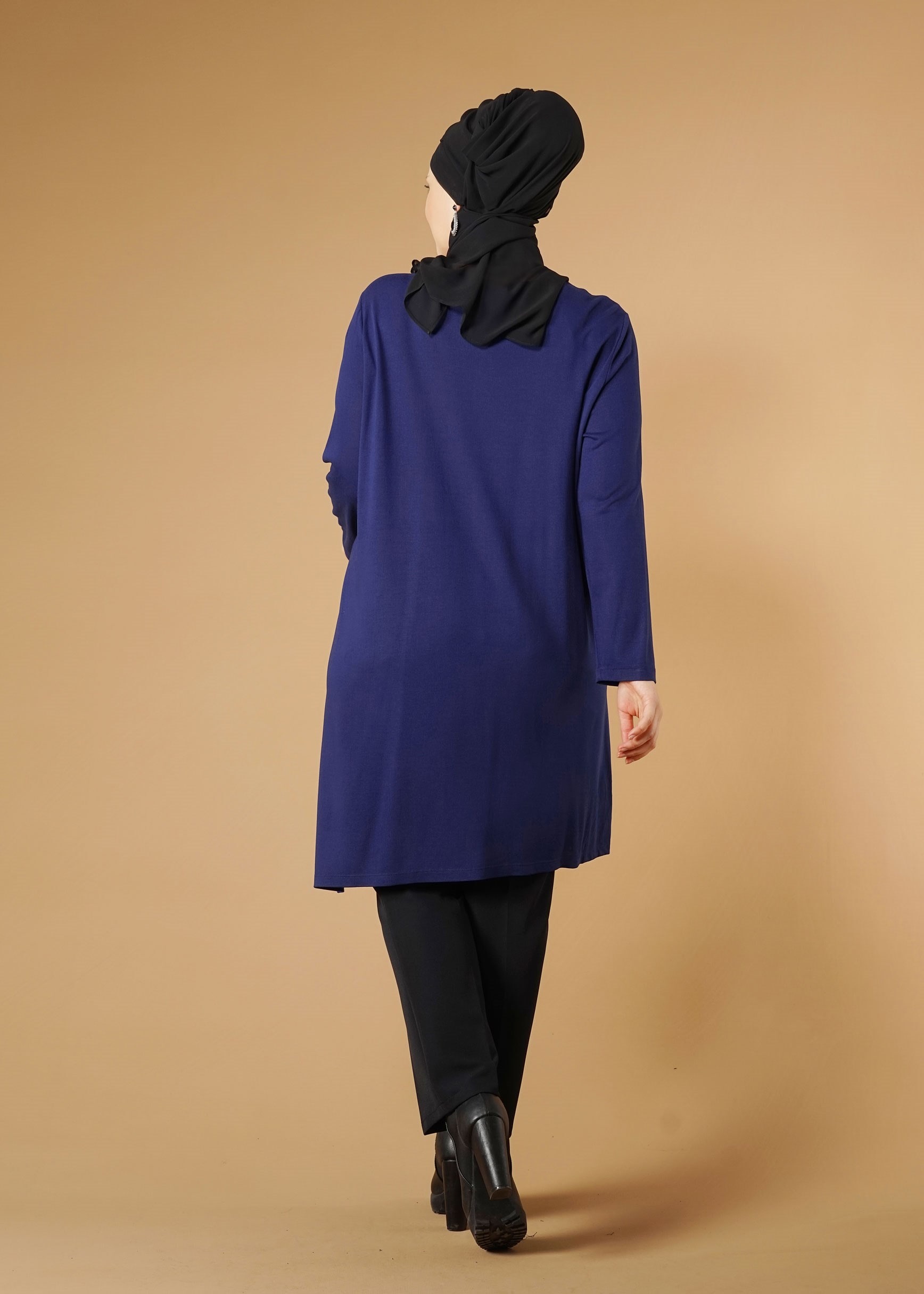 Tesettür giyim LACİVERT 2626 TUNİK