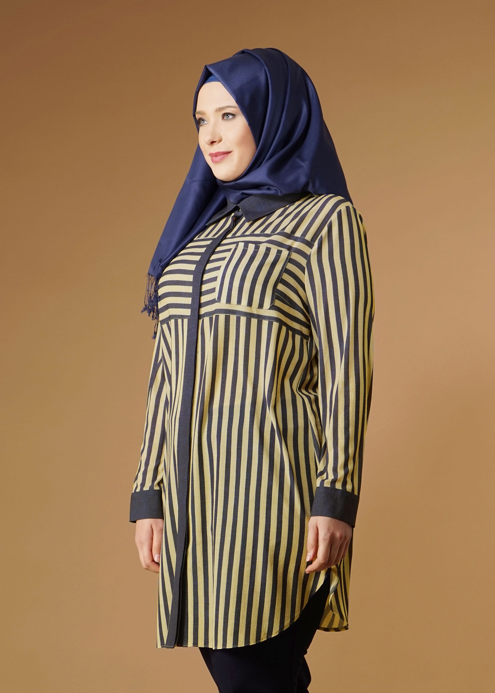 Tesettür giyim LACİVERT 2630 TUNİK