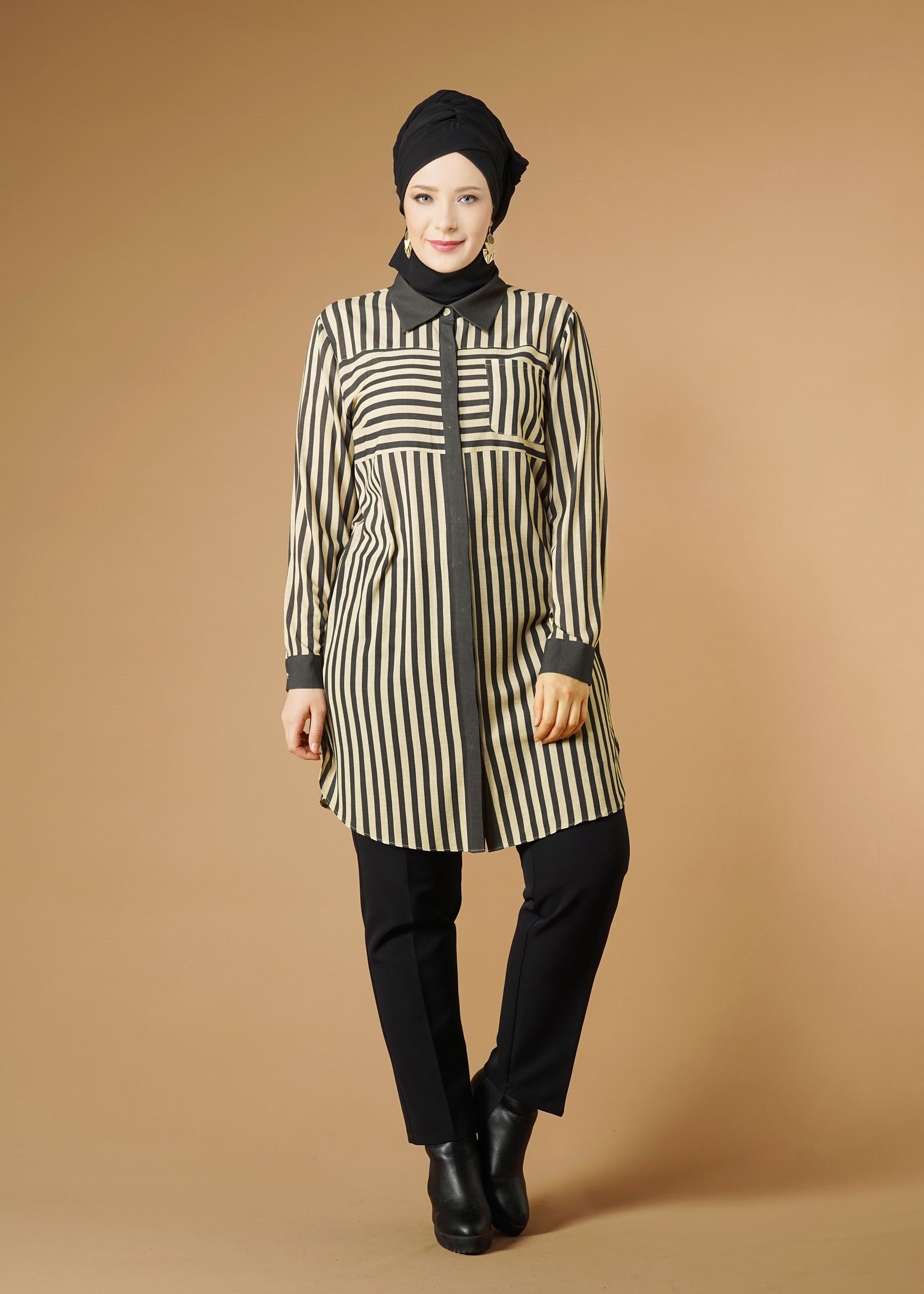 Tesettür giyim GRİ 2630 TUNİK