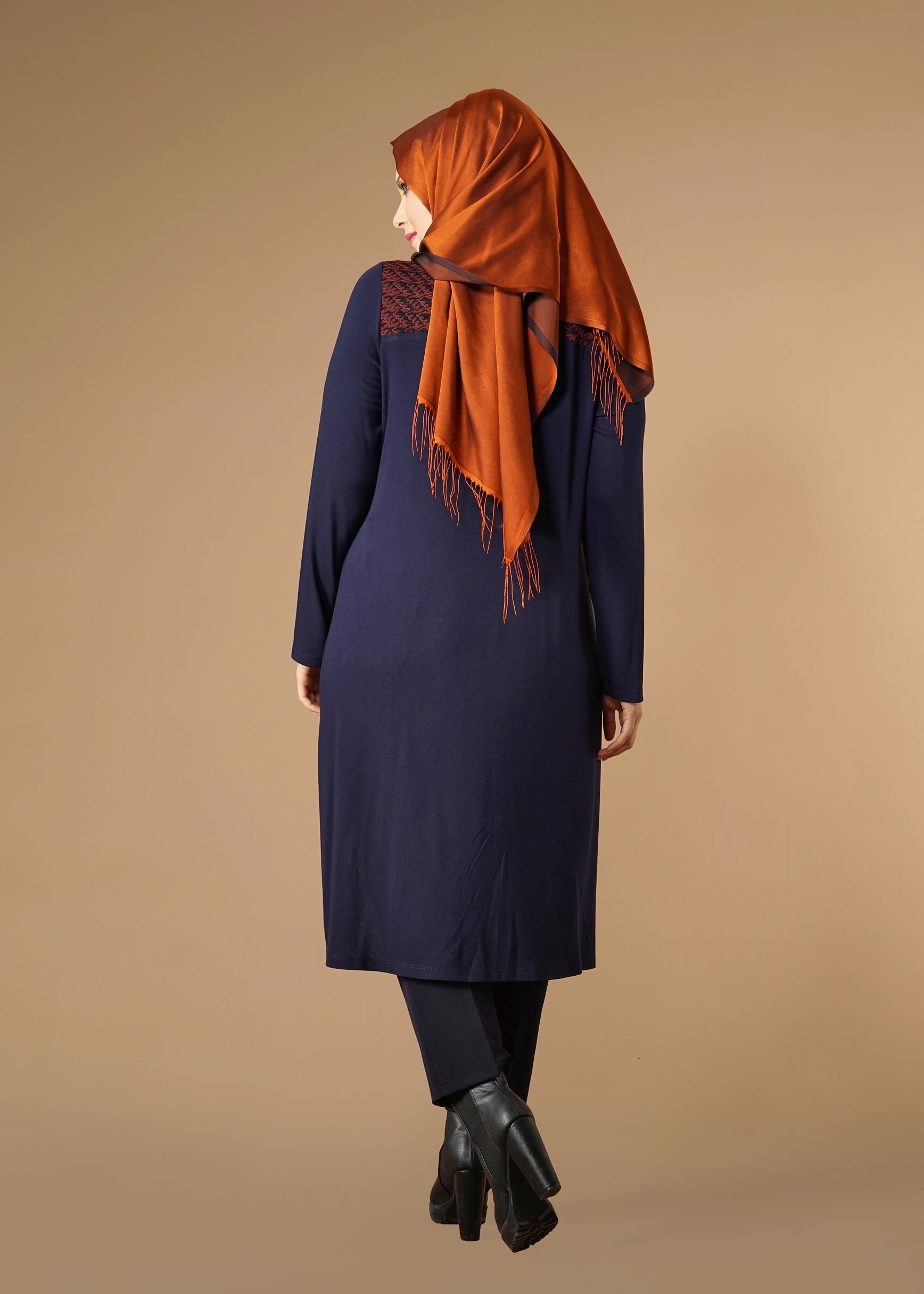 Tesettür giyim LACİVERT 2637 TUNİK