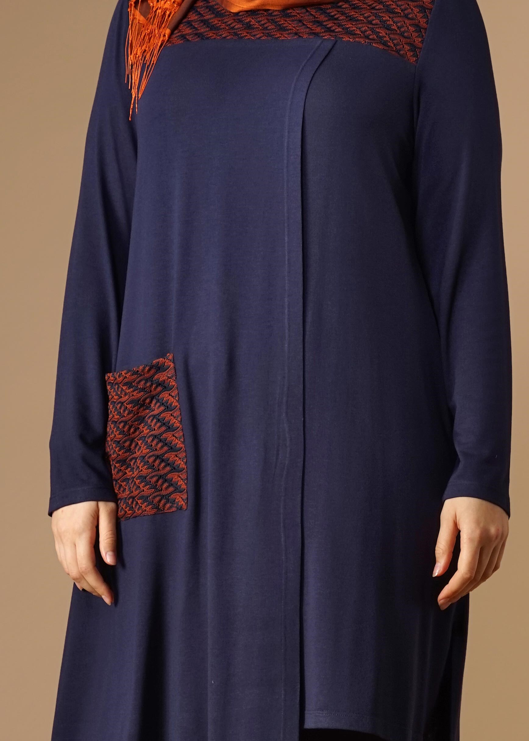 Tesettür giyim LACİVERT 2637 TUNİK