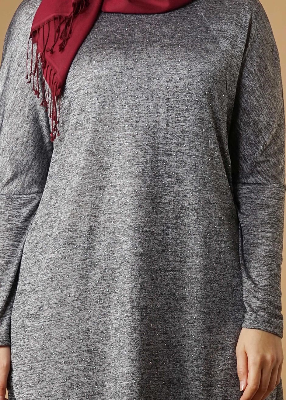 Tesettür giyim GRİ 2639 TUNİK