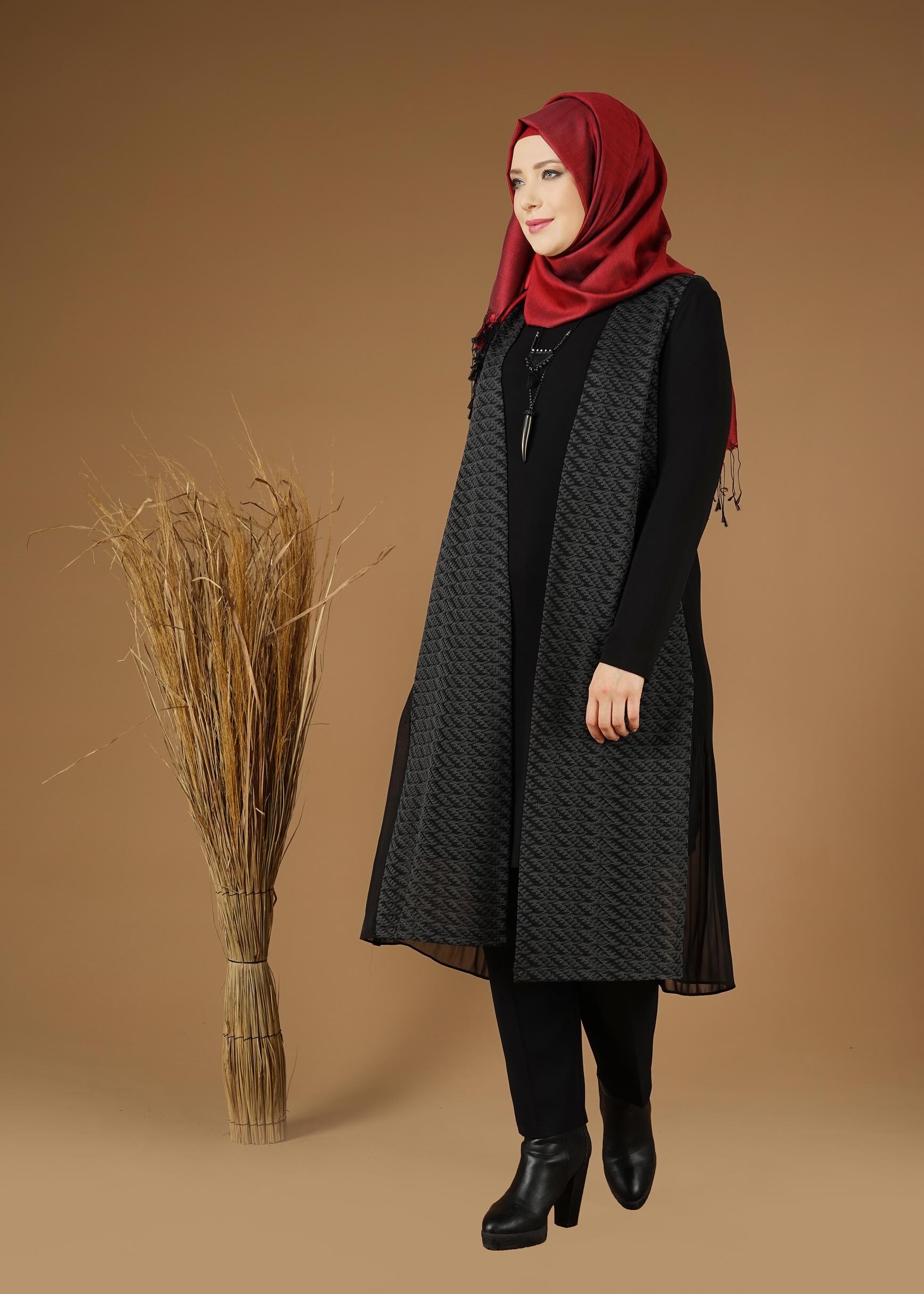 Tesettür giyim GRİ 2640 TUNİK