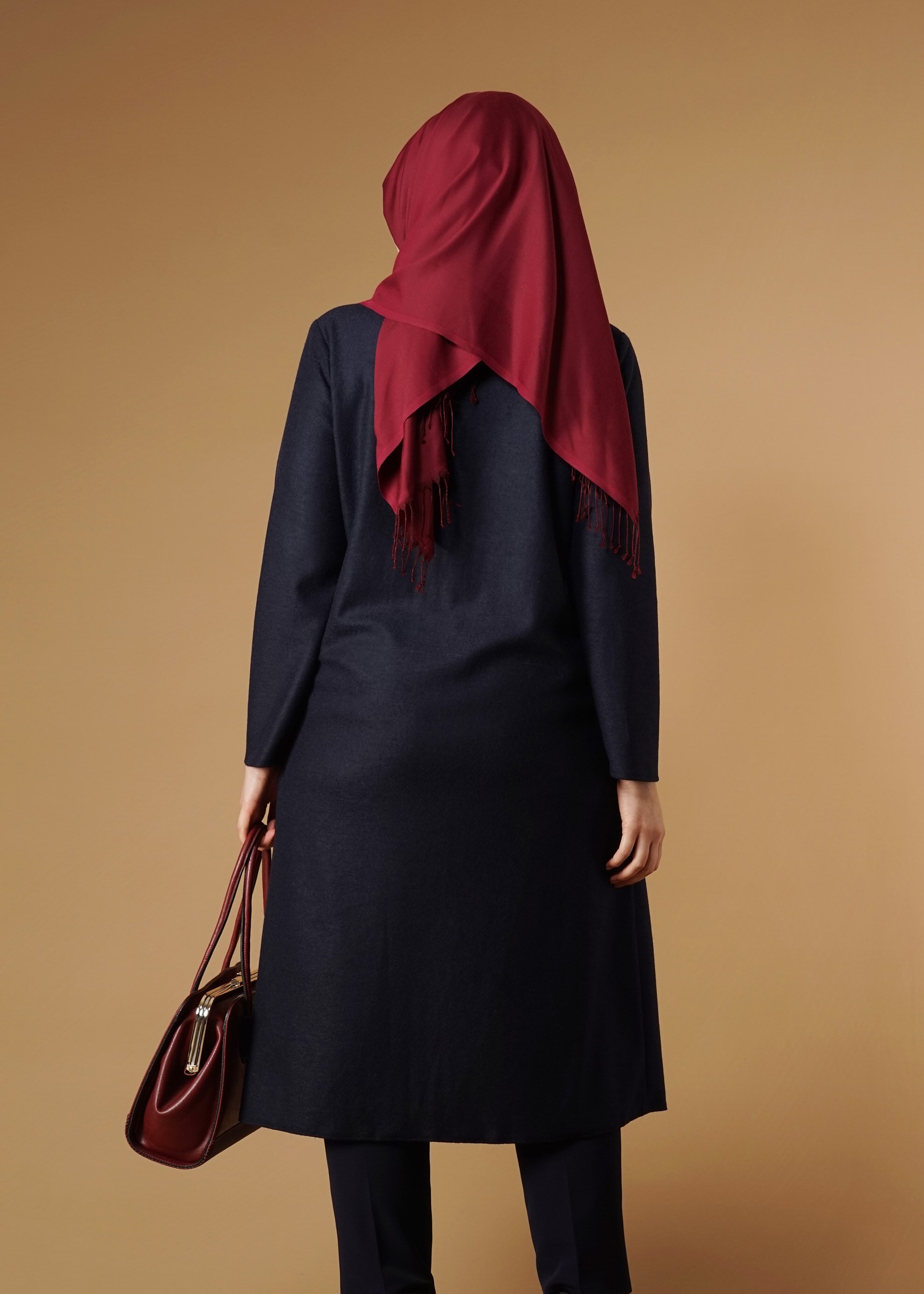 Tesettür giyim LACİVERT CEP FERMUARLI TUNİK 2650