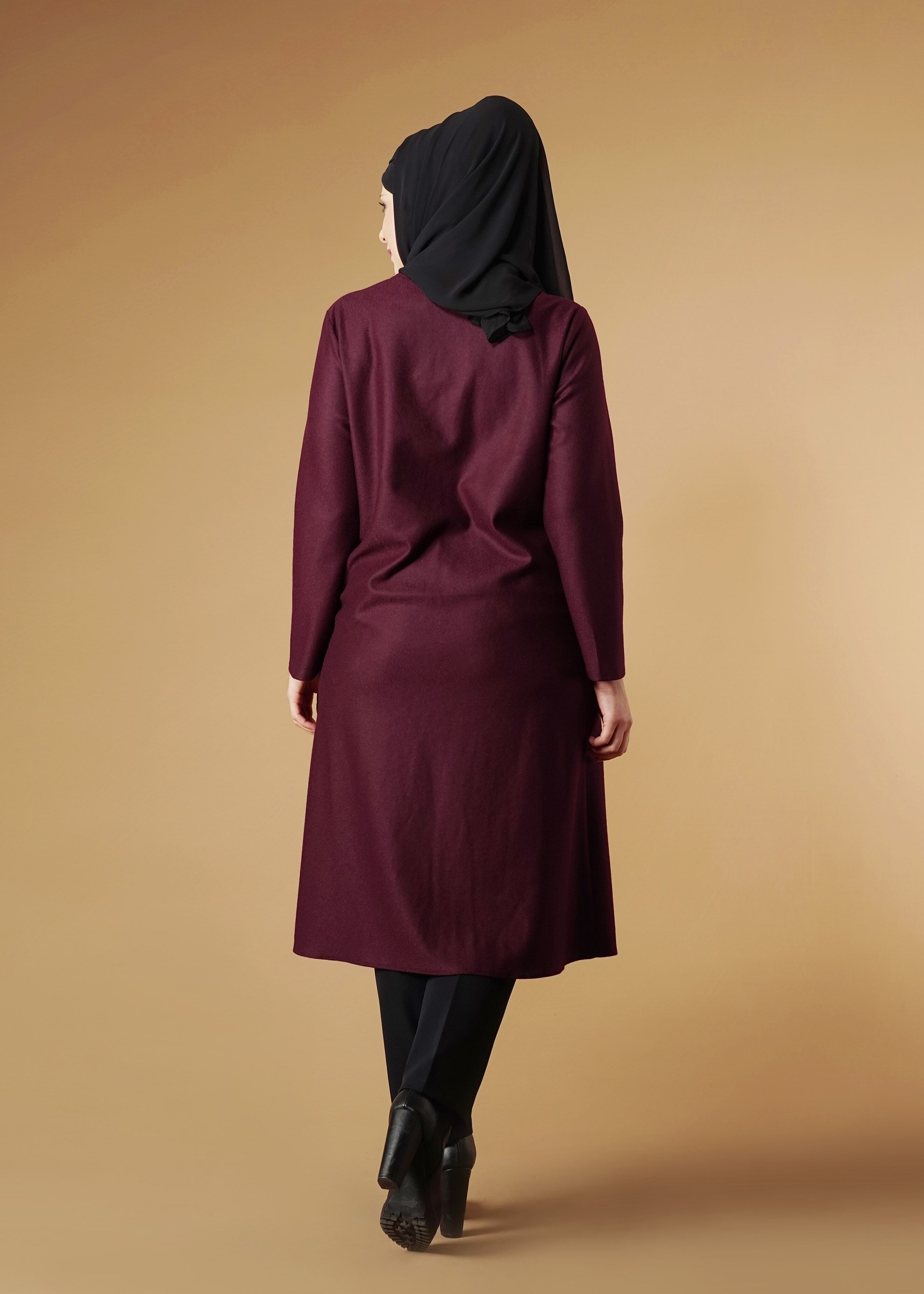 Tesettür giyim MÜRDÜM CEP FERMUARLI TUNİK 2650