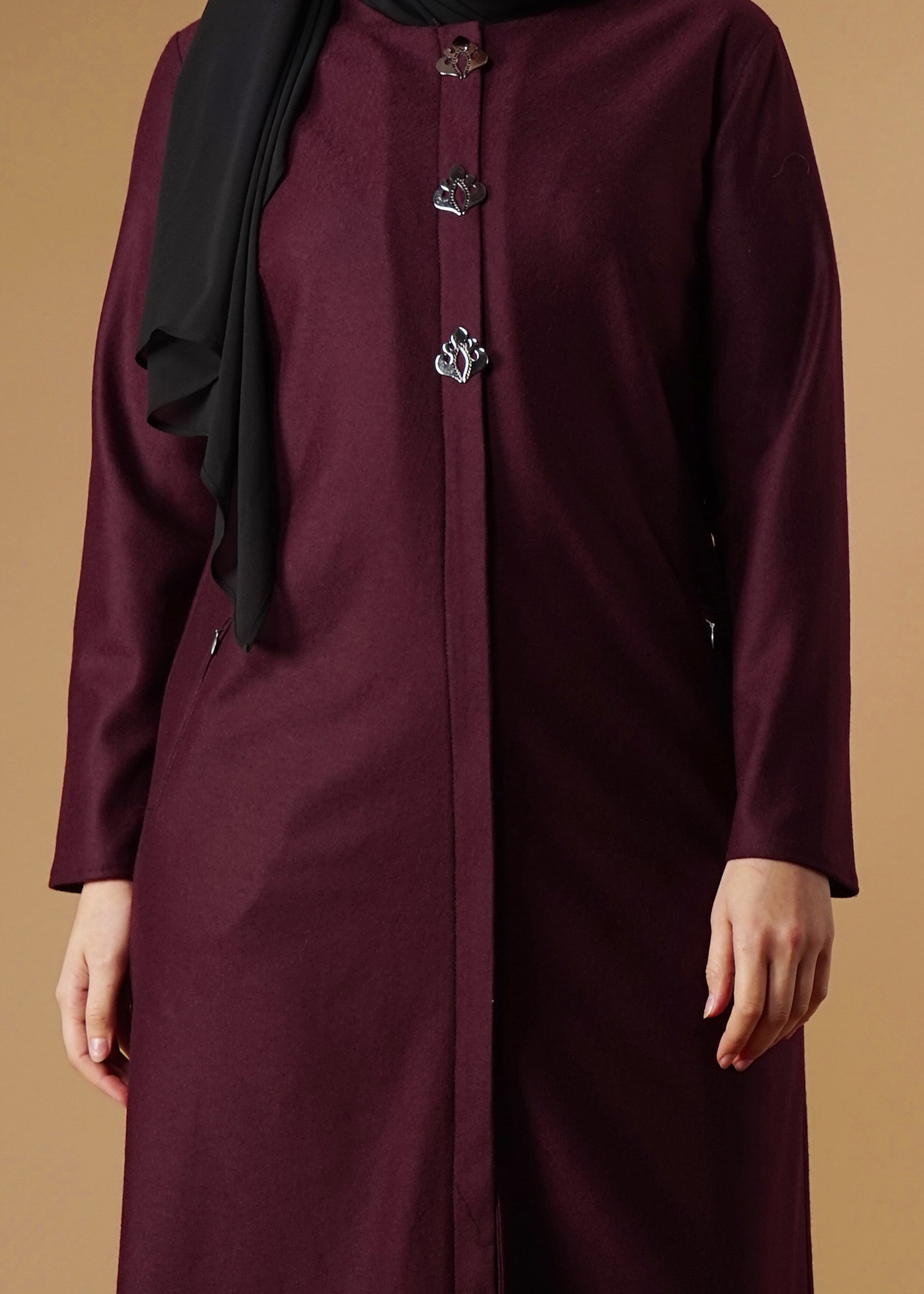 Tesettür giyim MÜRDÜM CEP FERMUARLI TUNİK 2650