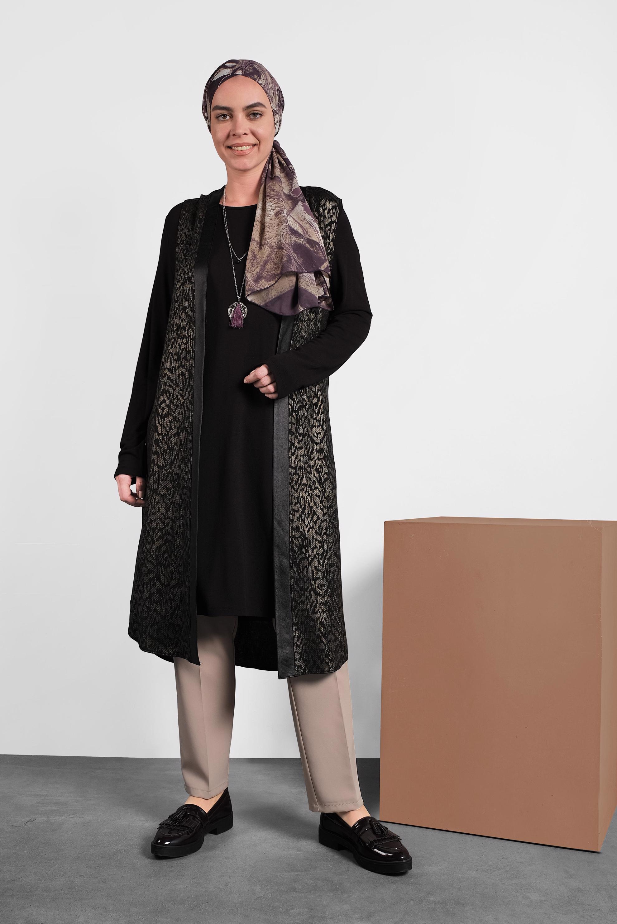 Tesettür giyim ALTIN YALDIZ DESENLİ 2&prime;Lİ TUNİK 2661