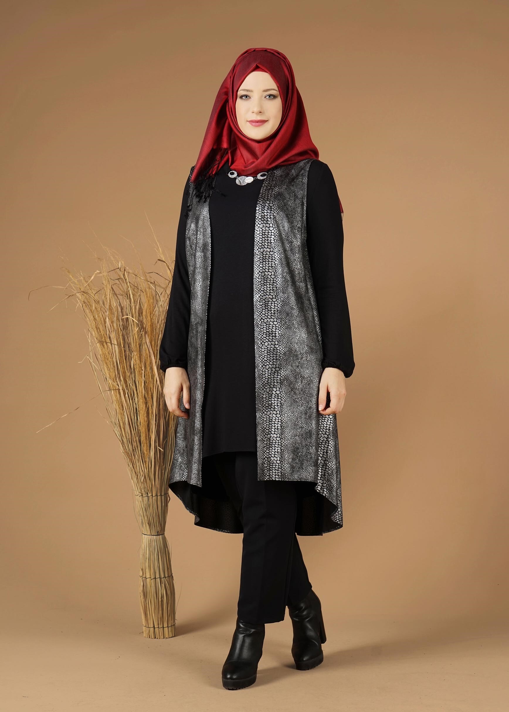 Tesettür giyim GRİ 2663 TUNİK