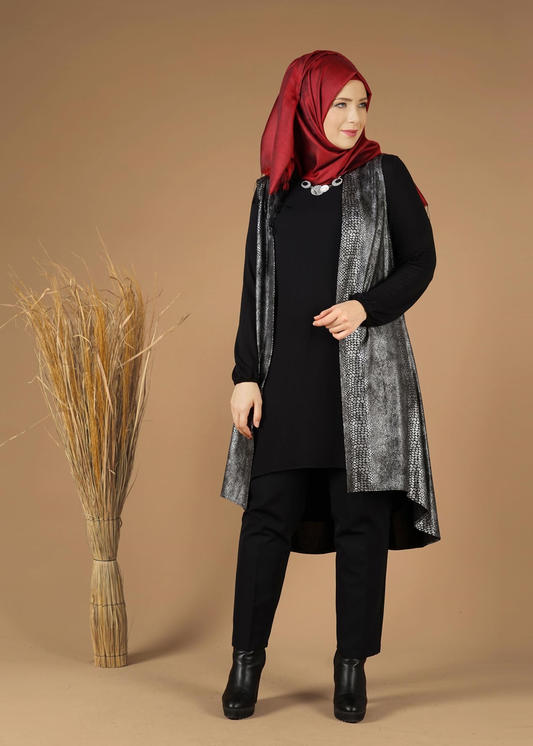 Tesettür giyim GRİ 2663 TUNİK