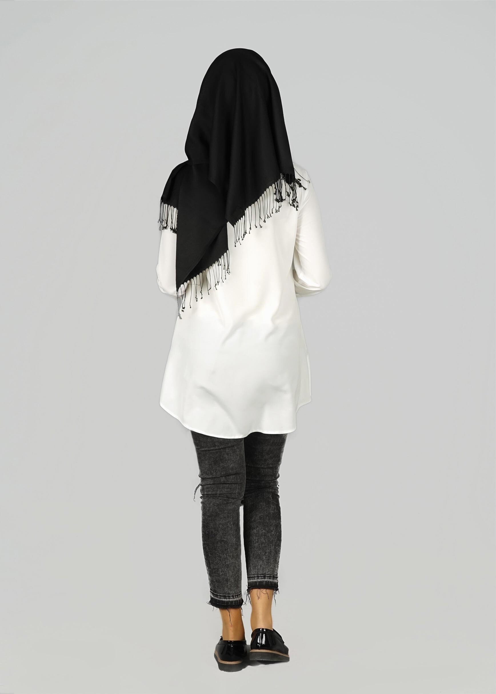 Tesettür giyim BEYAZ 4020 TUNİK